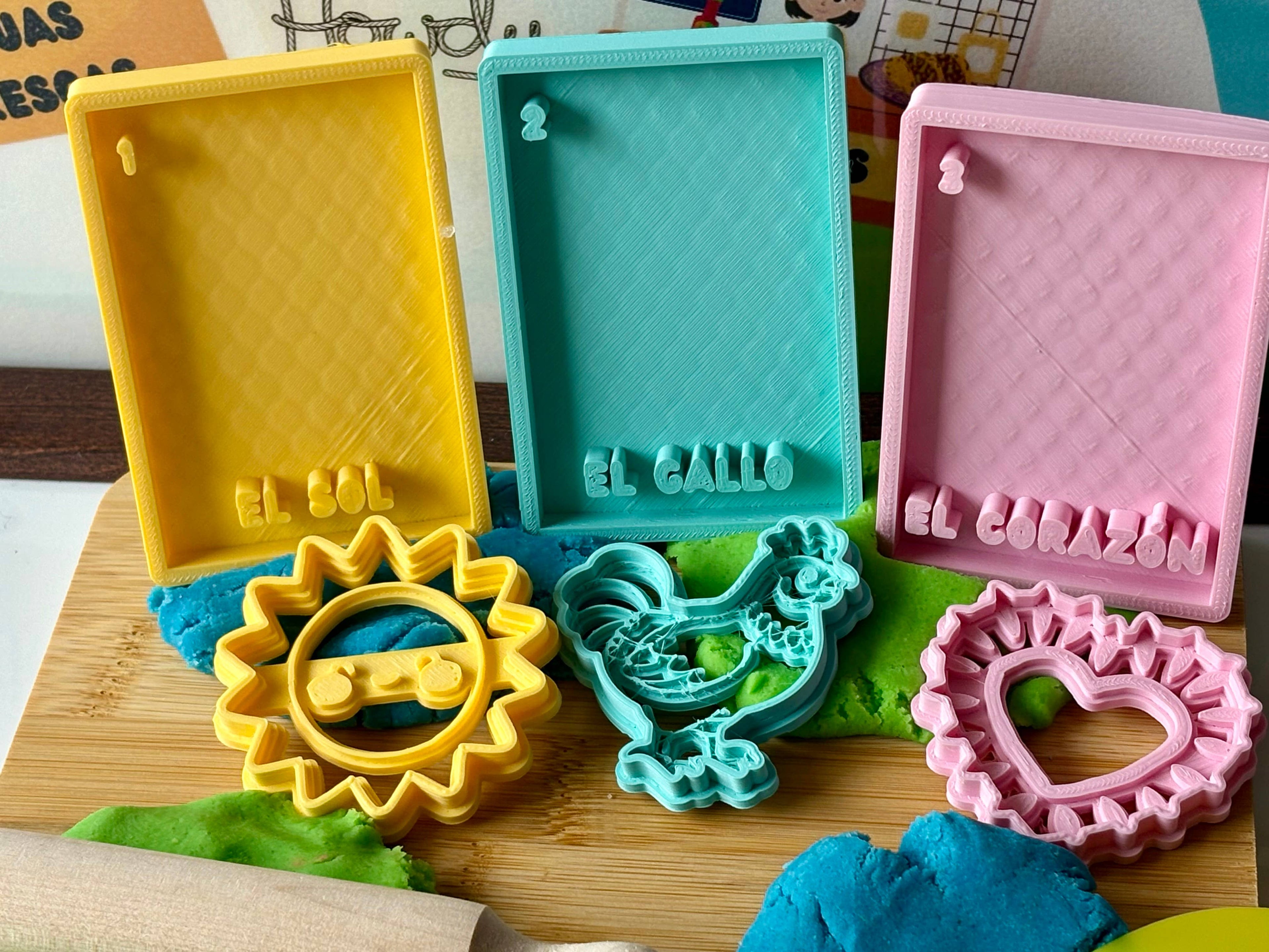 ¡Lotería! – Bilingual Play Dough & Sensory Kit