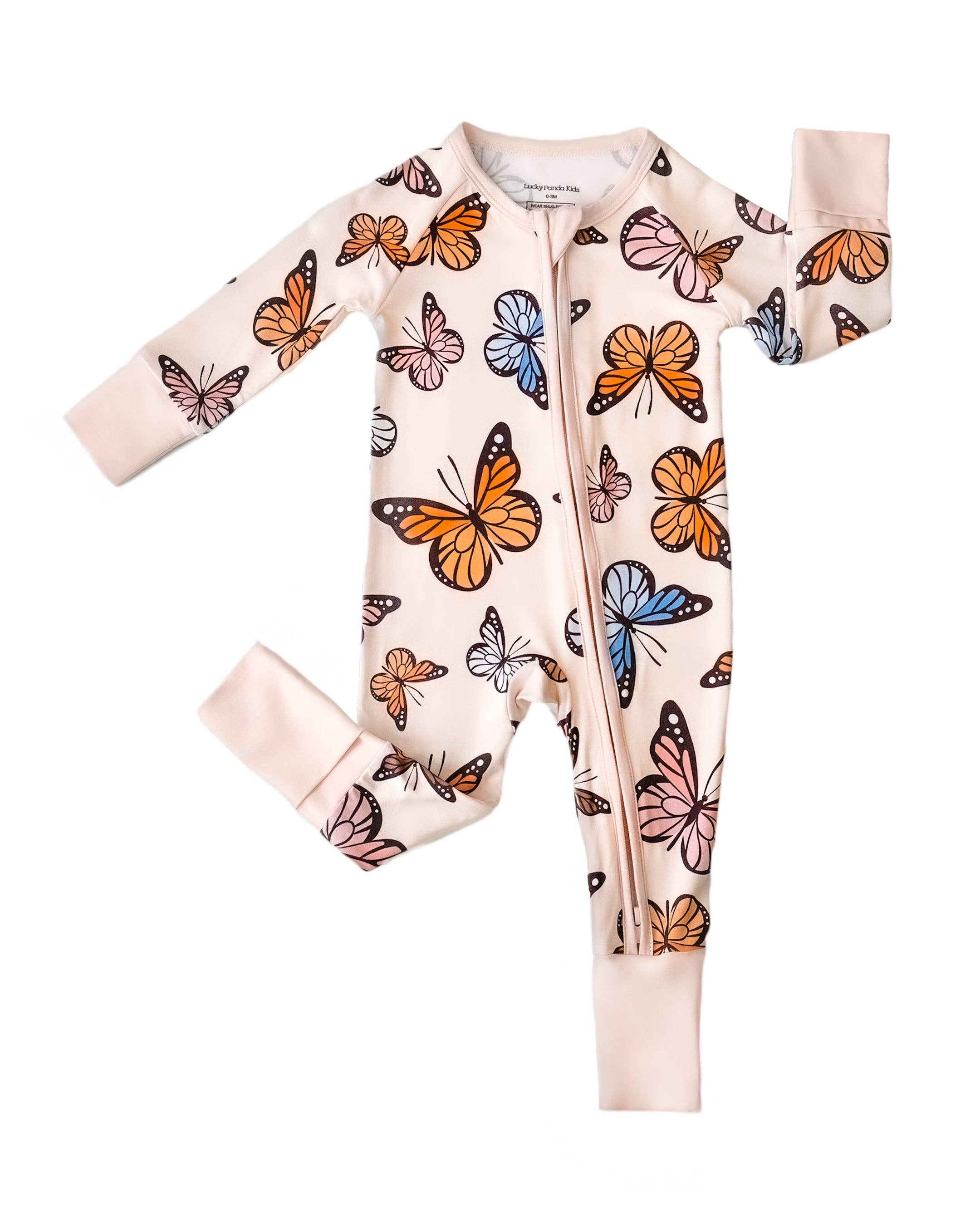 Bamboo Baby Zip Romper | Butterflies