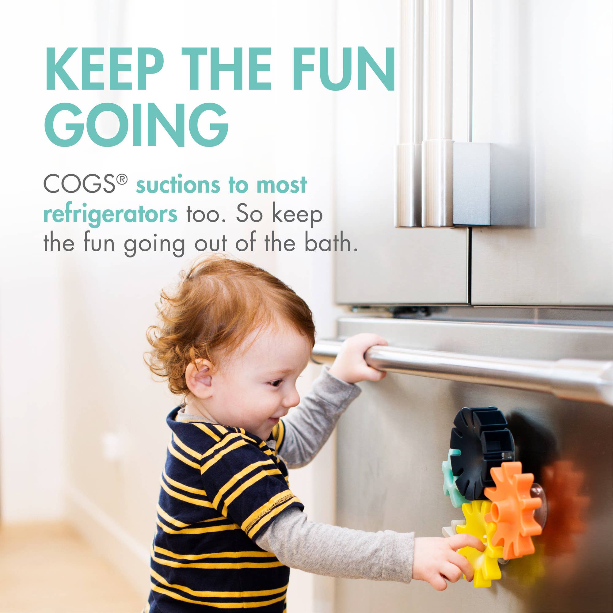 TOMY Boon Cogs Baby Bath Toys - Navy / Yellow