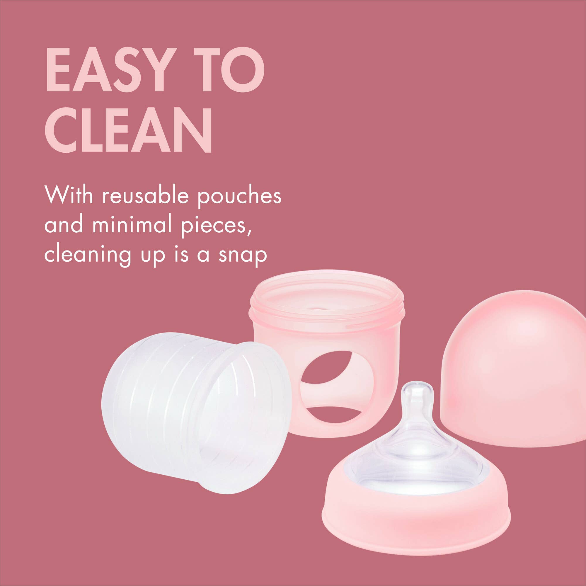 TOMY Boon Nursh Bottle - 3 Bottles Baby Feeding Bottle Set for Infants and Newborns