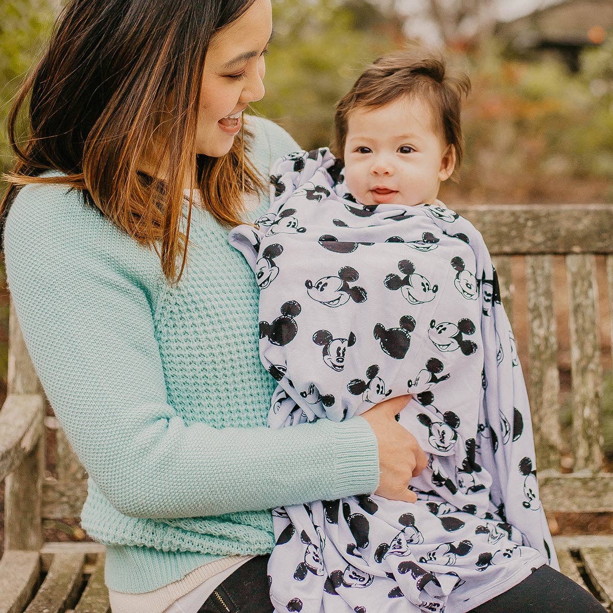 Disney Mickey Mouse Sketch Swaddle Receiving Baby Blanket