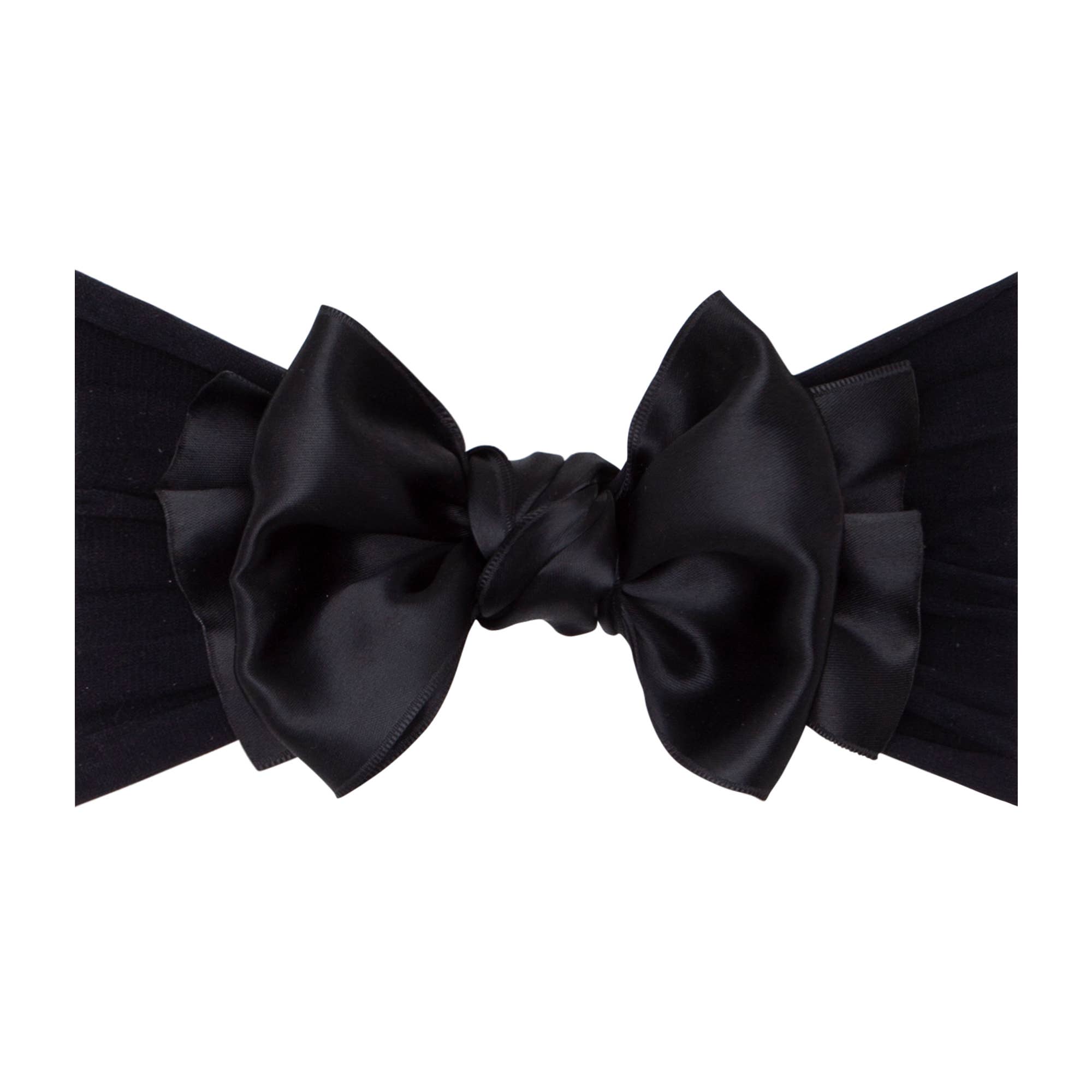 Baby Bling® Satin FAB® soft nylon headband with satin bow: Black