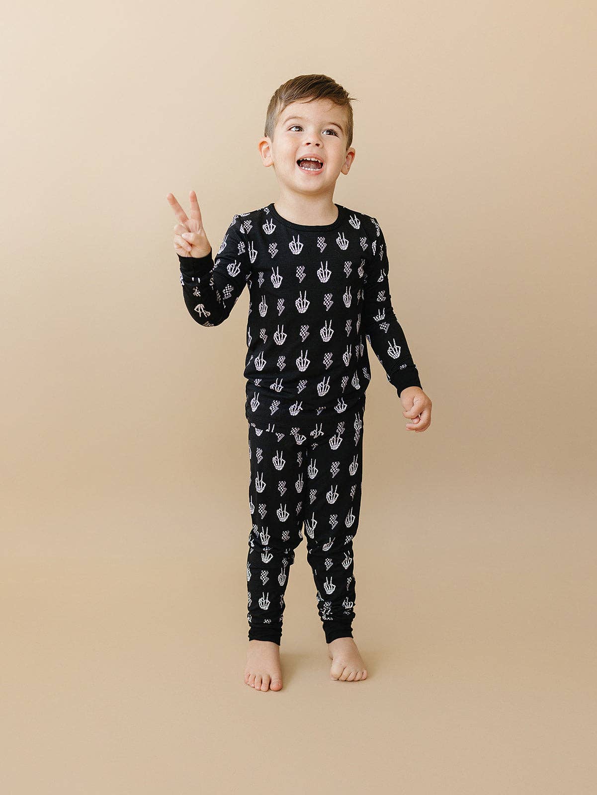 Halloween Bamboo Toddler & Kids Two Piece Set | Skelly Vibes