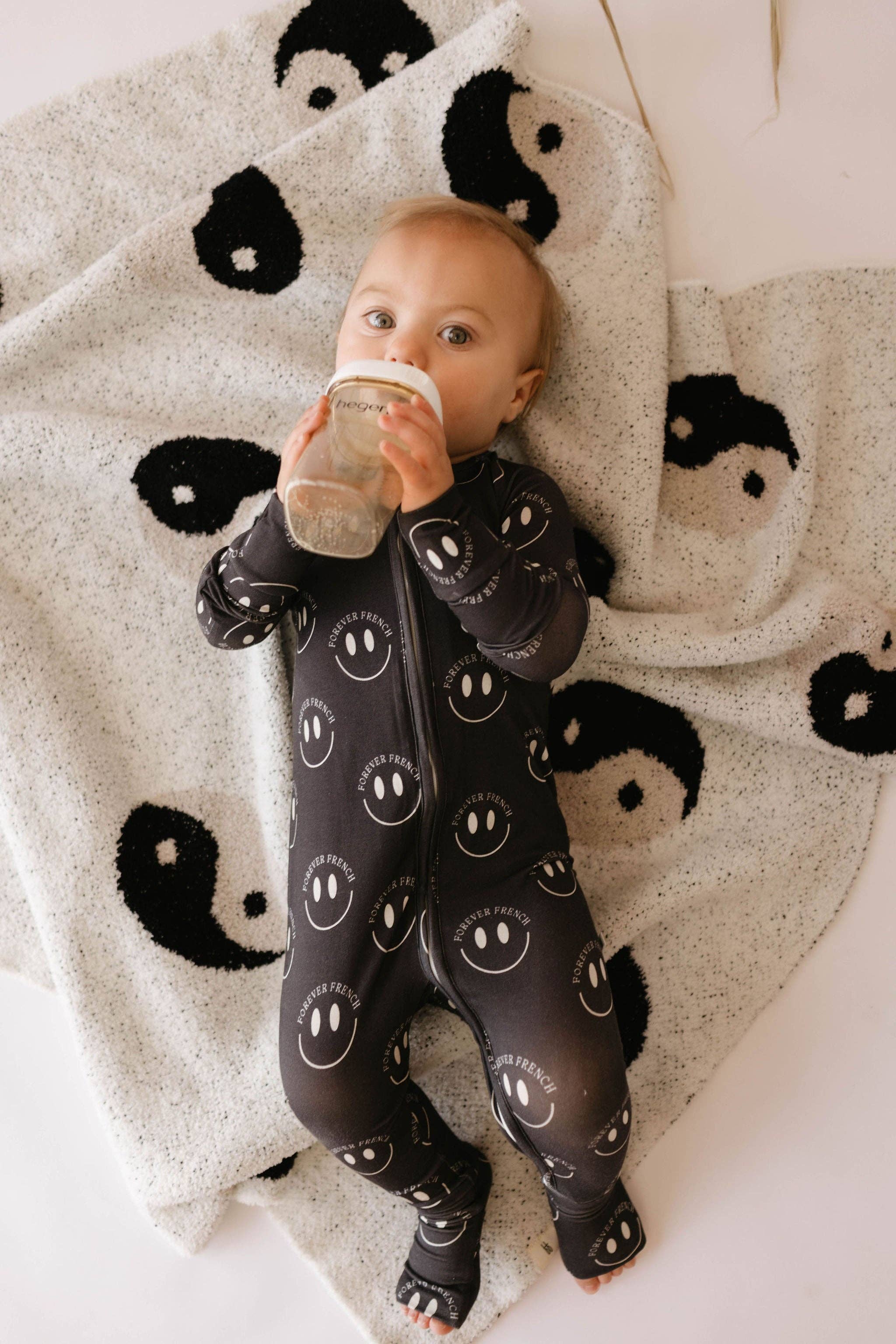 Plush Blanket | Black & White Yin Yang - ADULT