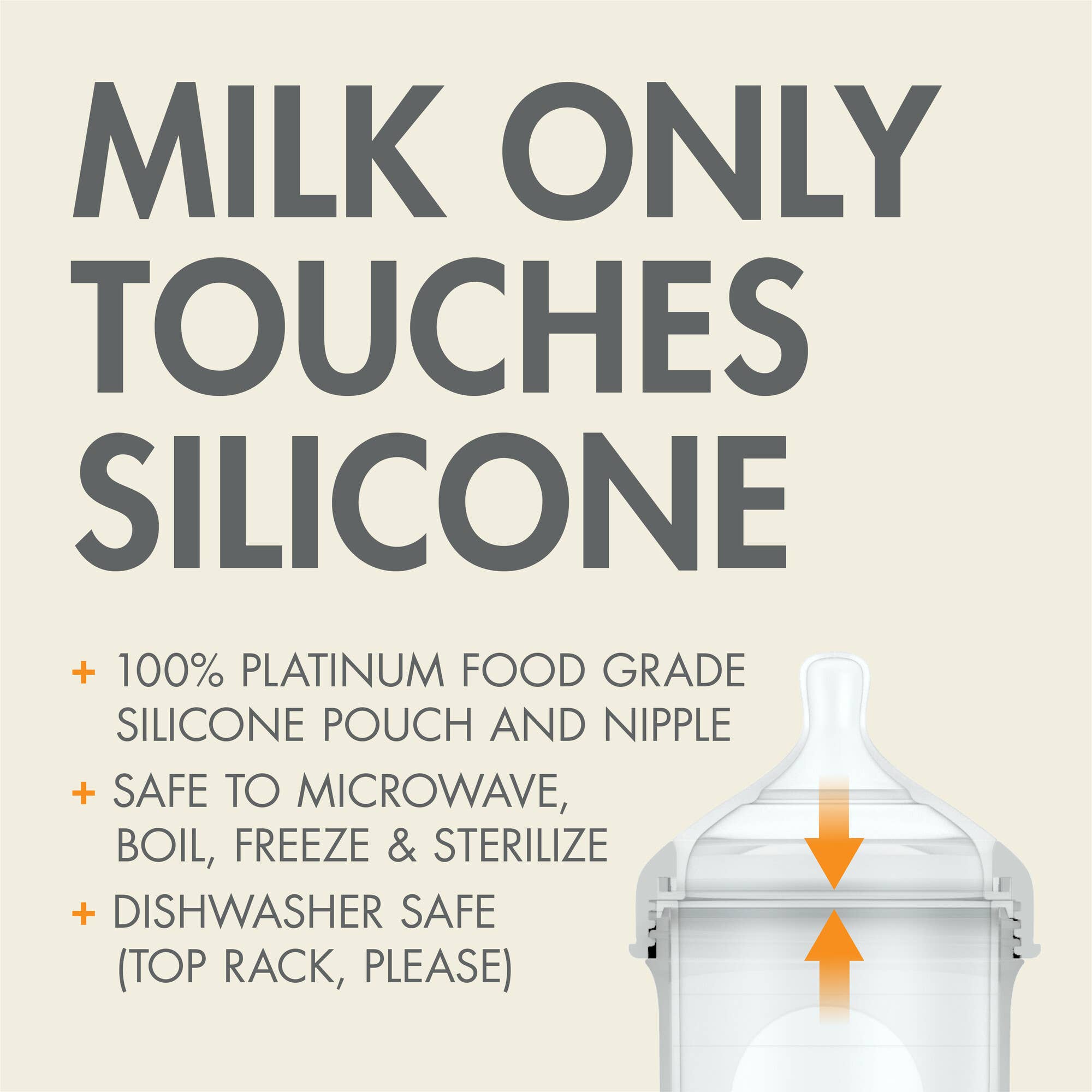 TOMY Boon Nursh Bottle - 3 Bottles Baby Feeding Bottle Set for Infants and Newborns