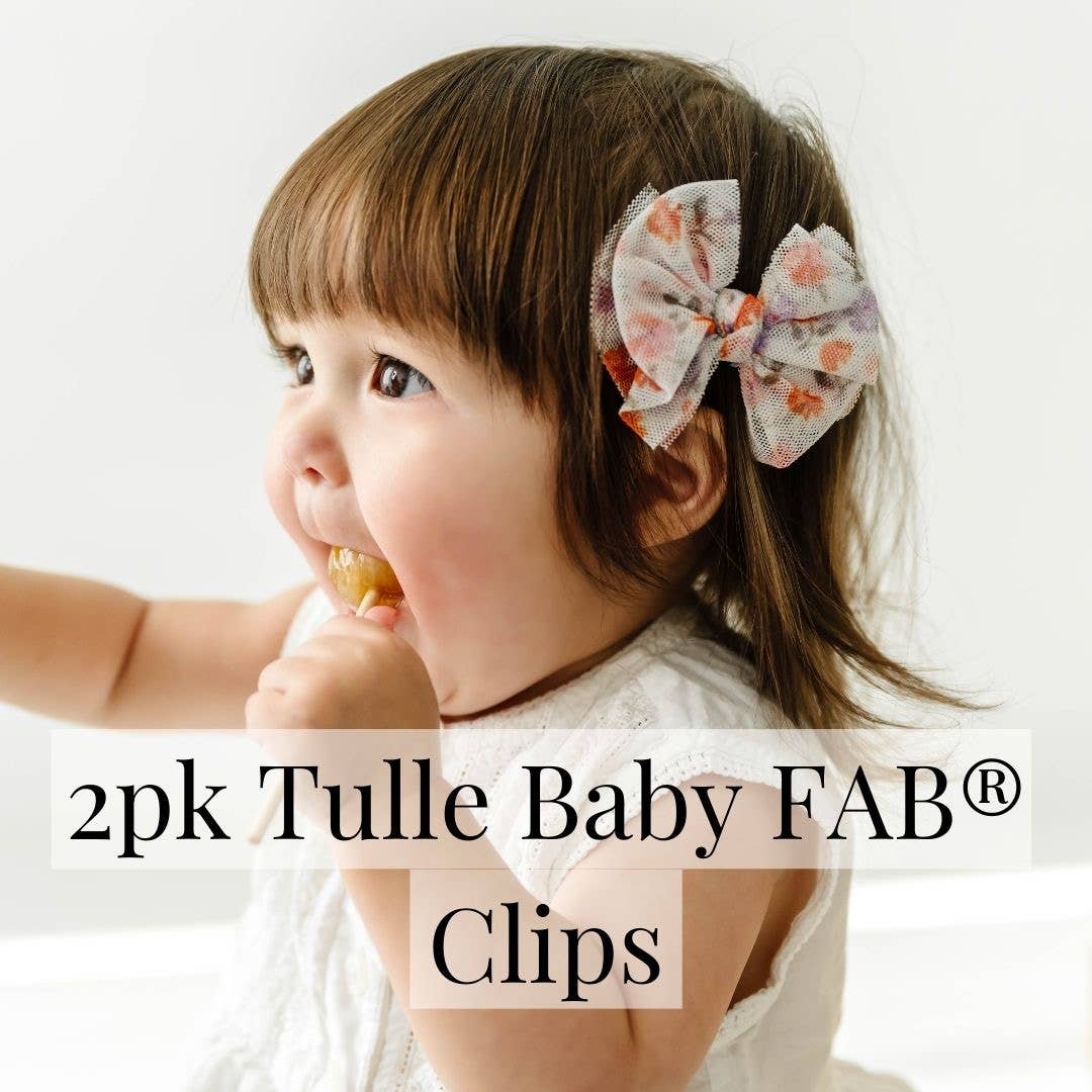 2-Pack Tulle Baby FAB Clips Baby Bling