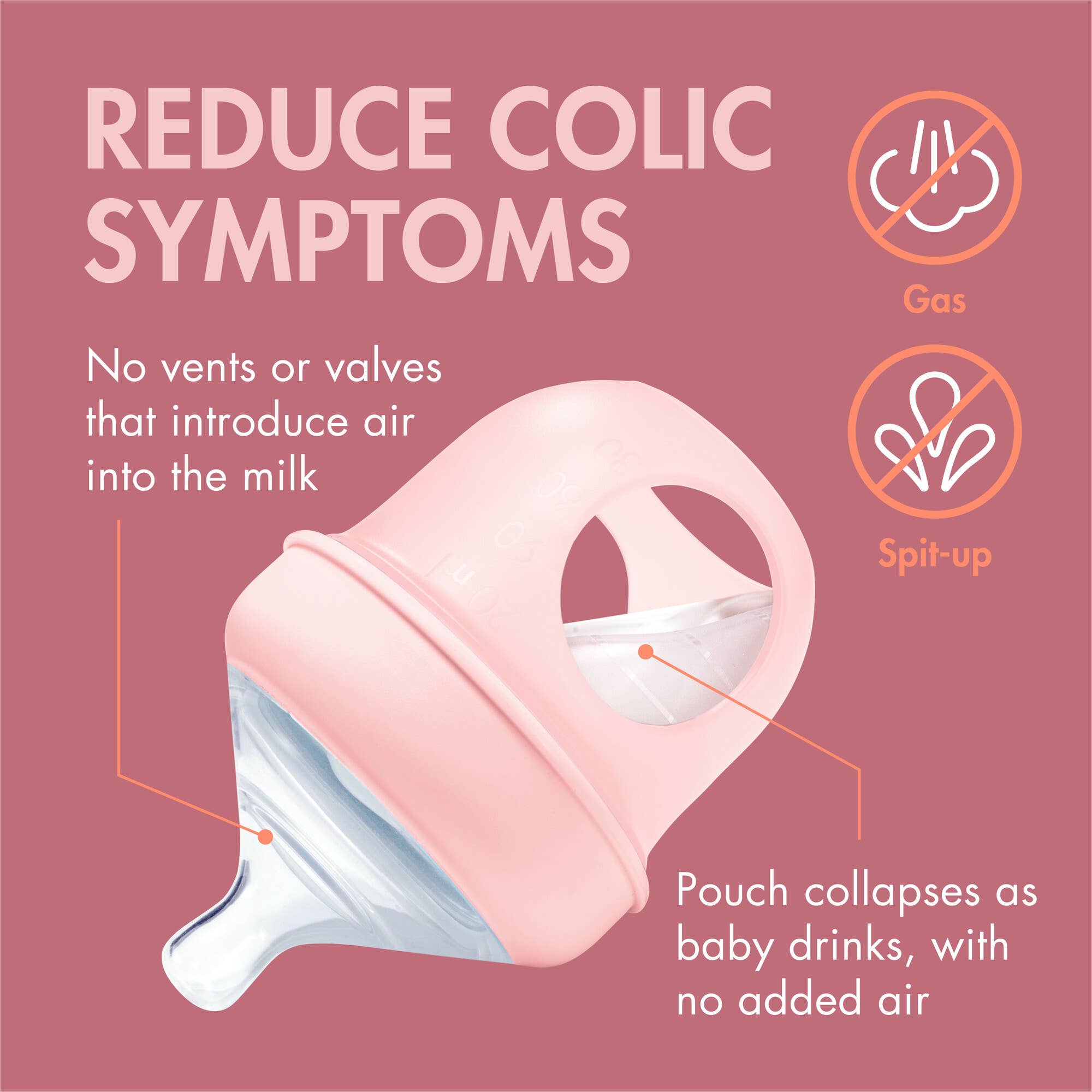 TOMY Boon Nursh Bottle - 3 Bottles Baby Feeding Bottle Set for Infants and Newborns