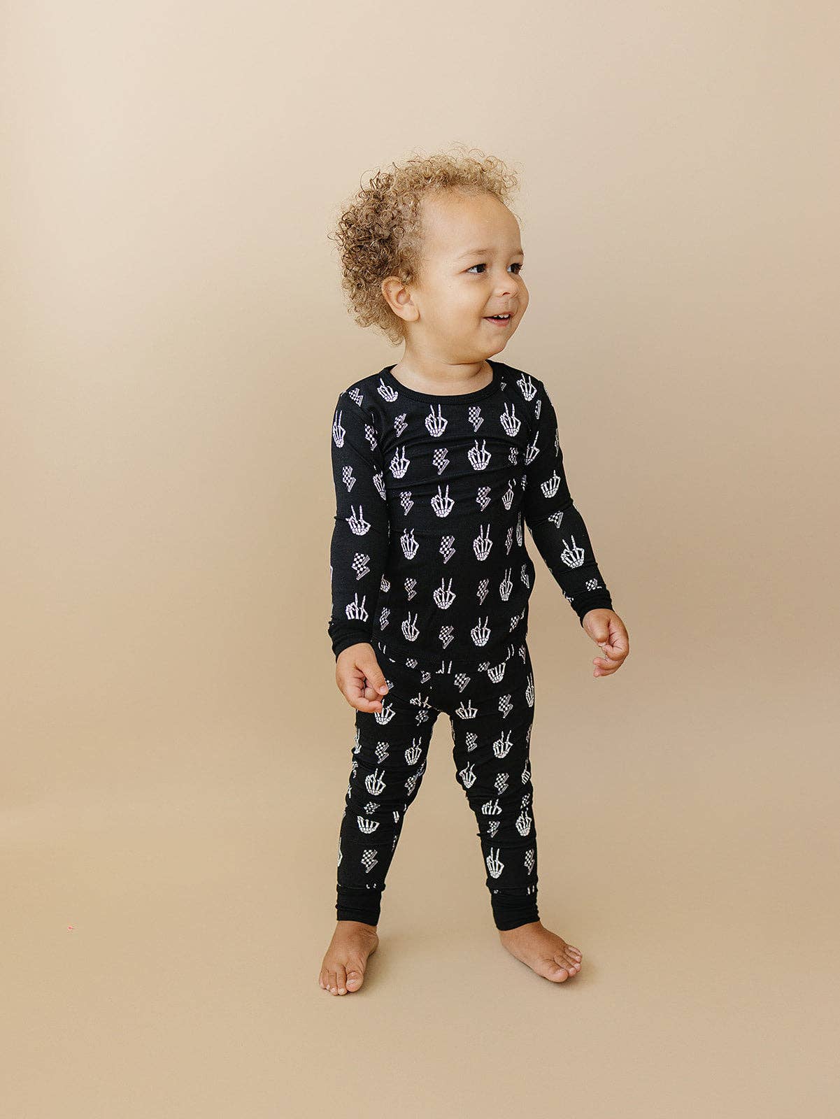 Halloween Bamboo Toddler & Kids Two Piece Set | Skelly Vibes