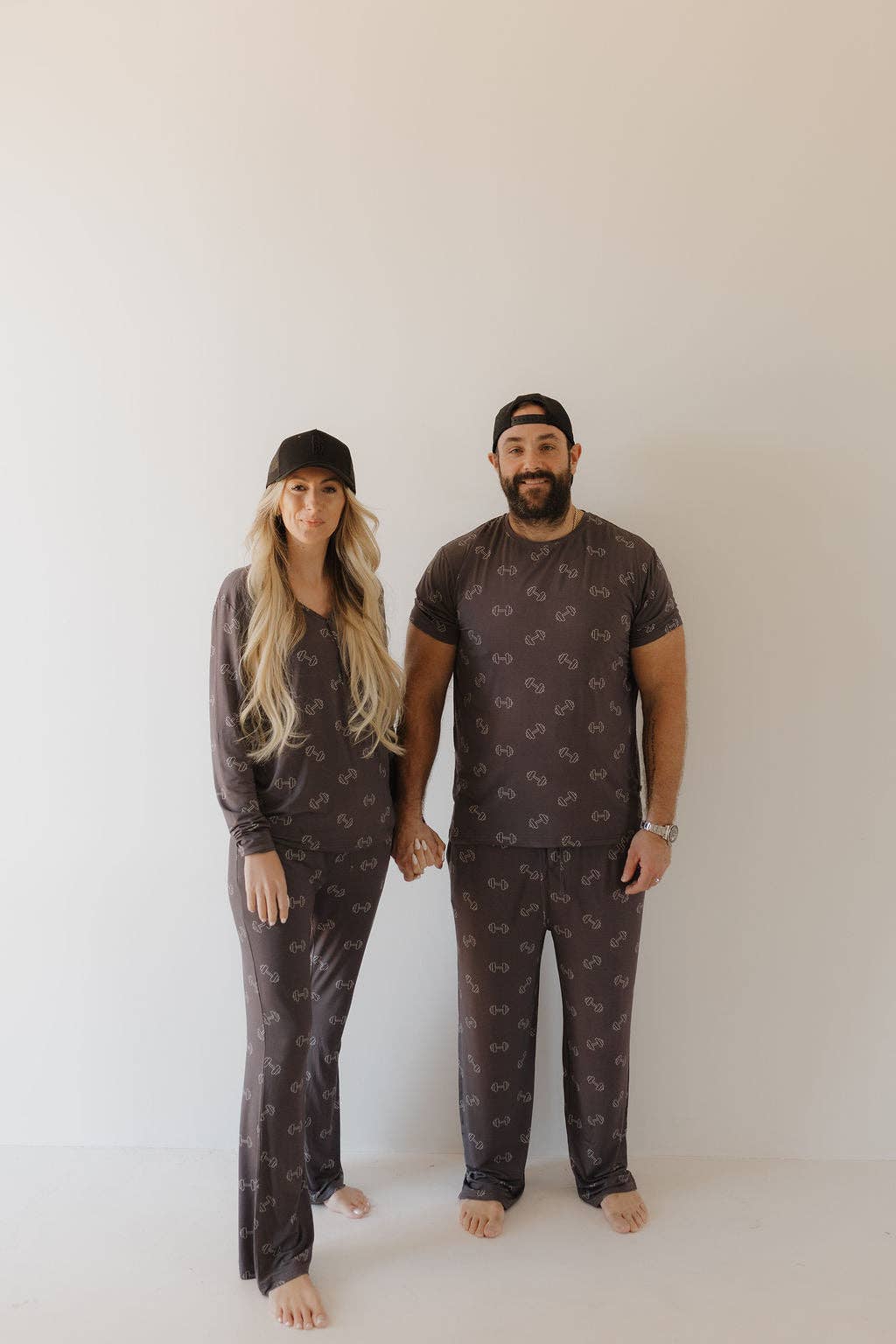 Bamboo Men's Short Sleeve Pajama | Charcoal Arm Day