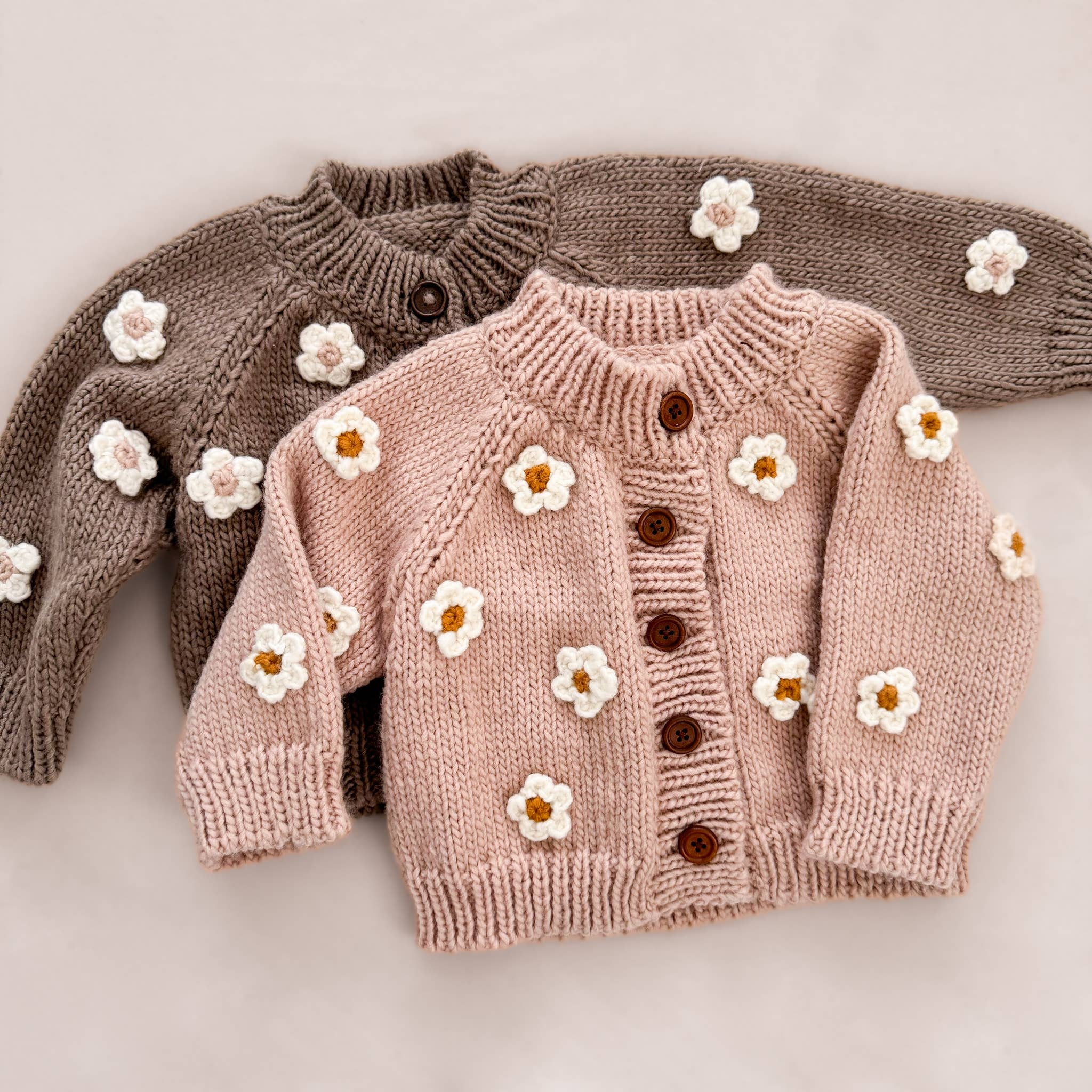 Flower Cardigan - Taupe
