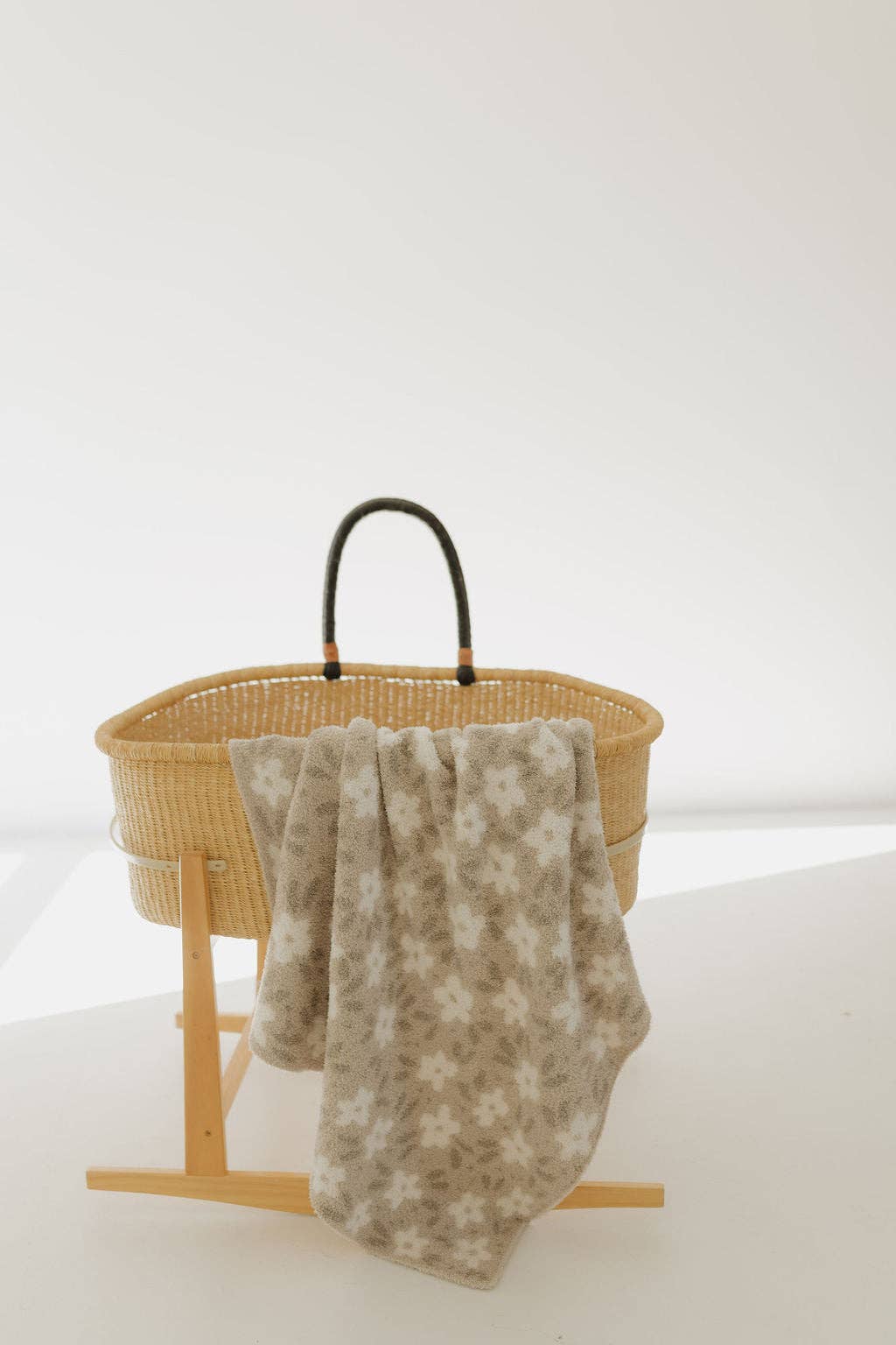 Plush Blanket | French Gray Floral - ADULT