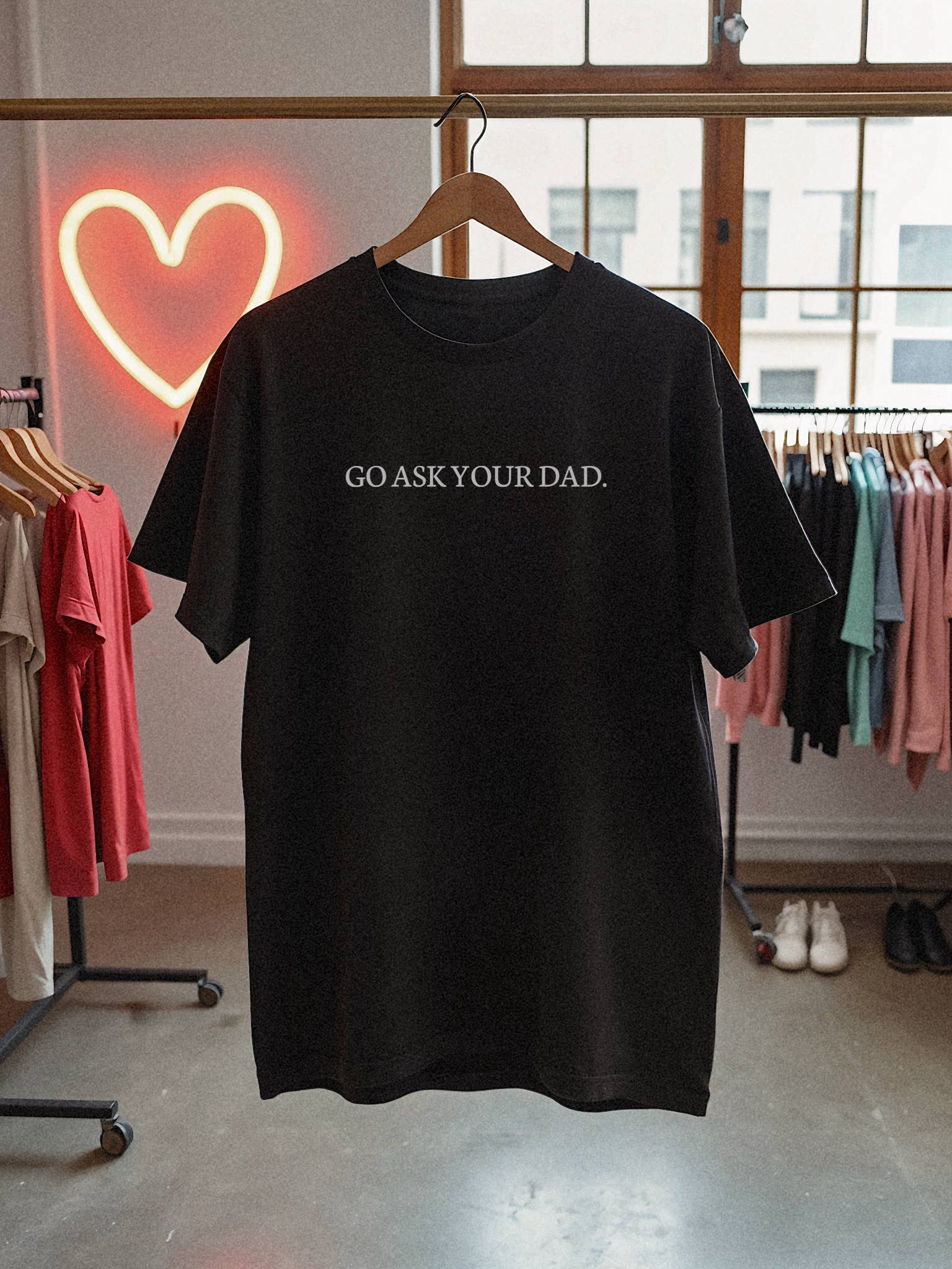 GO ASK YOUR DAD GRAPHIC TEE (Black)