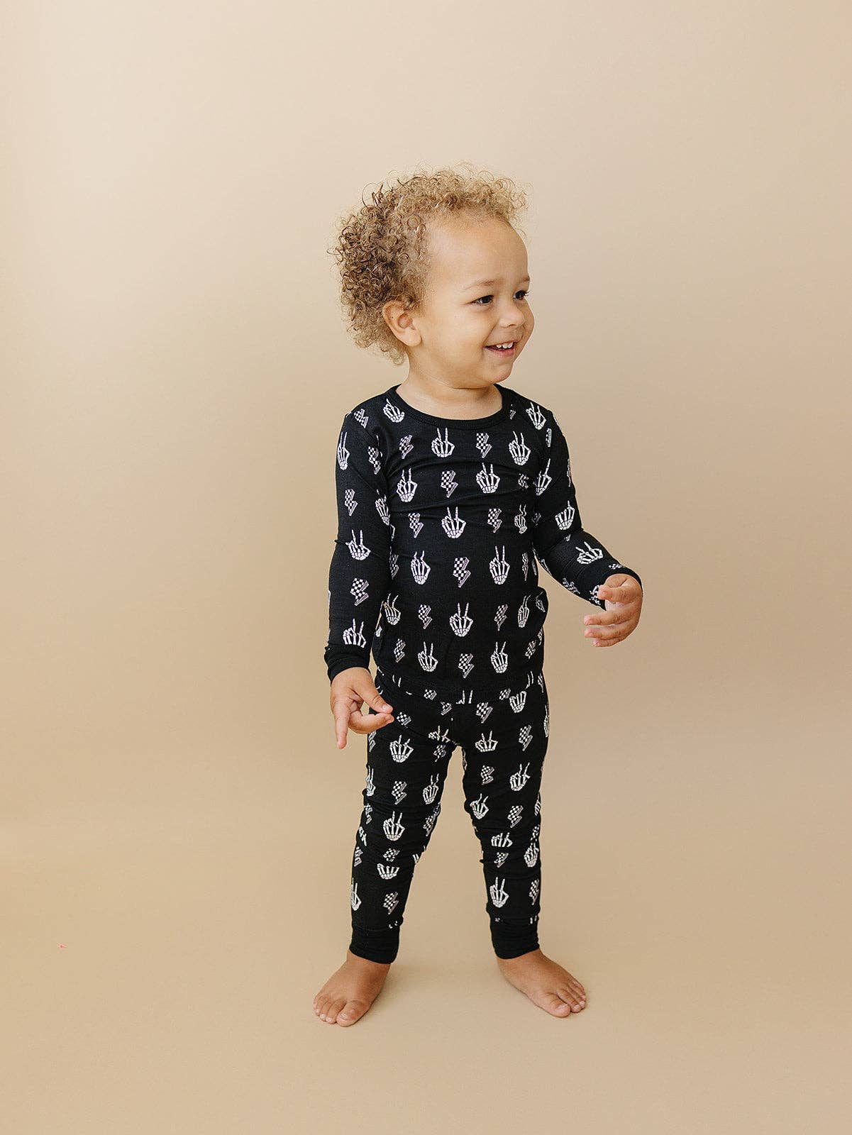 Halloween Bamboo Toddler & Kids Two Piece Set | Skelly Vibes