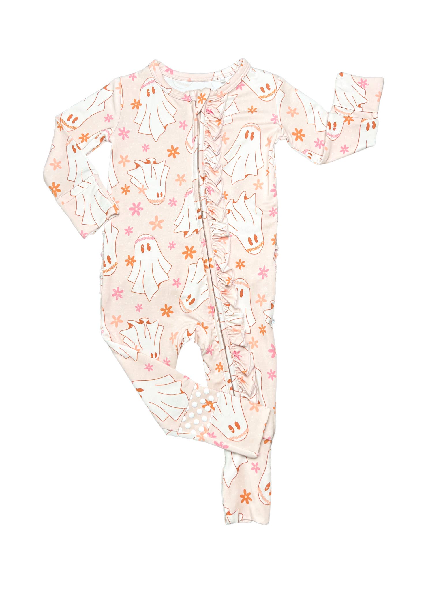 Cassie Ruffle Zip Romper