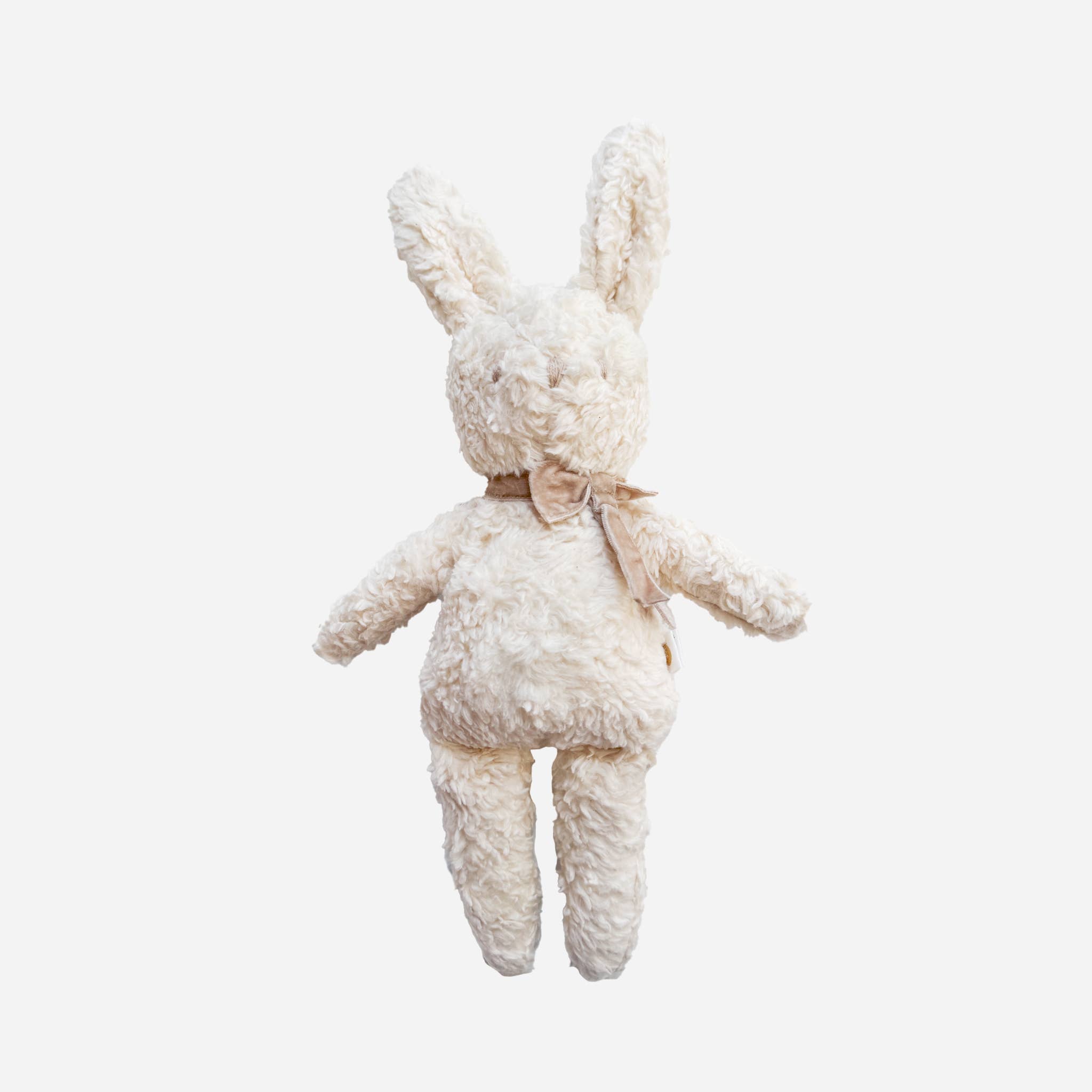 Plush Bunny - Taupe Velvet Bow