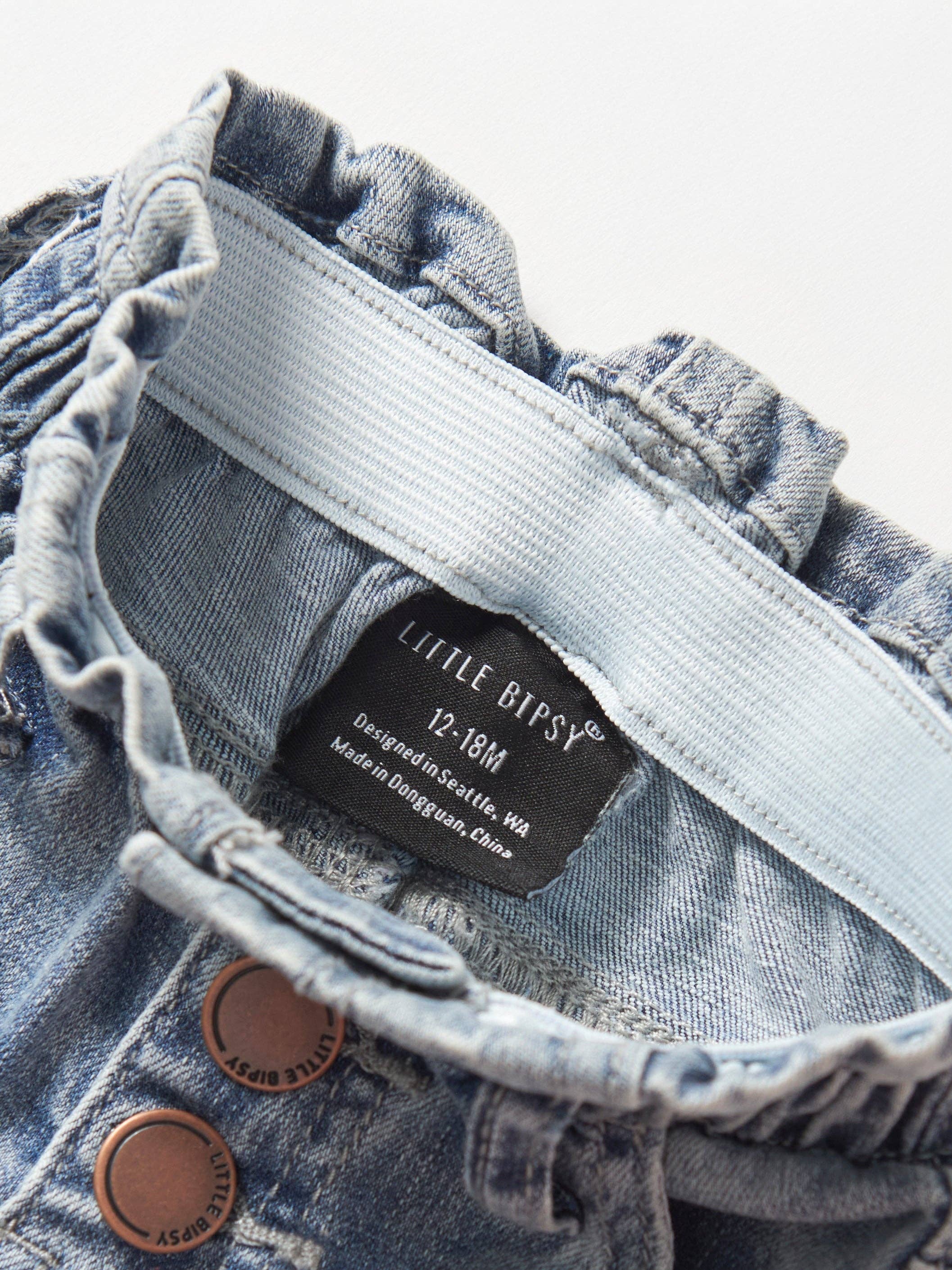 Paperbag Waist Denim - Light Wash