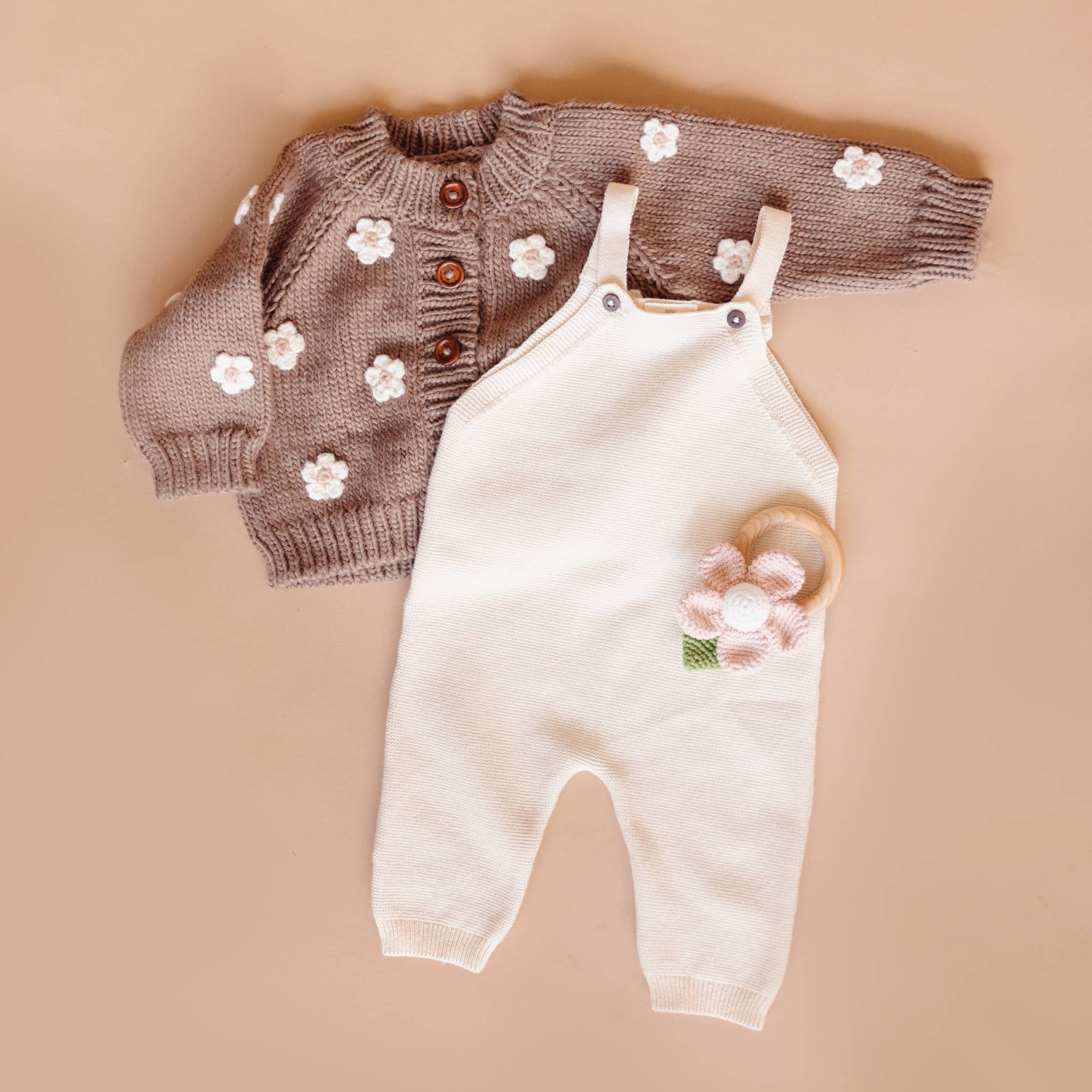 Flower Cardigan - Taupe