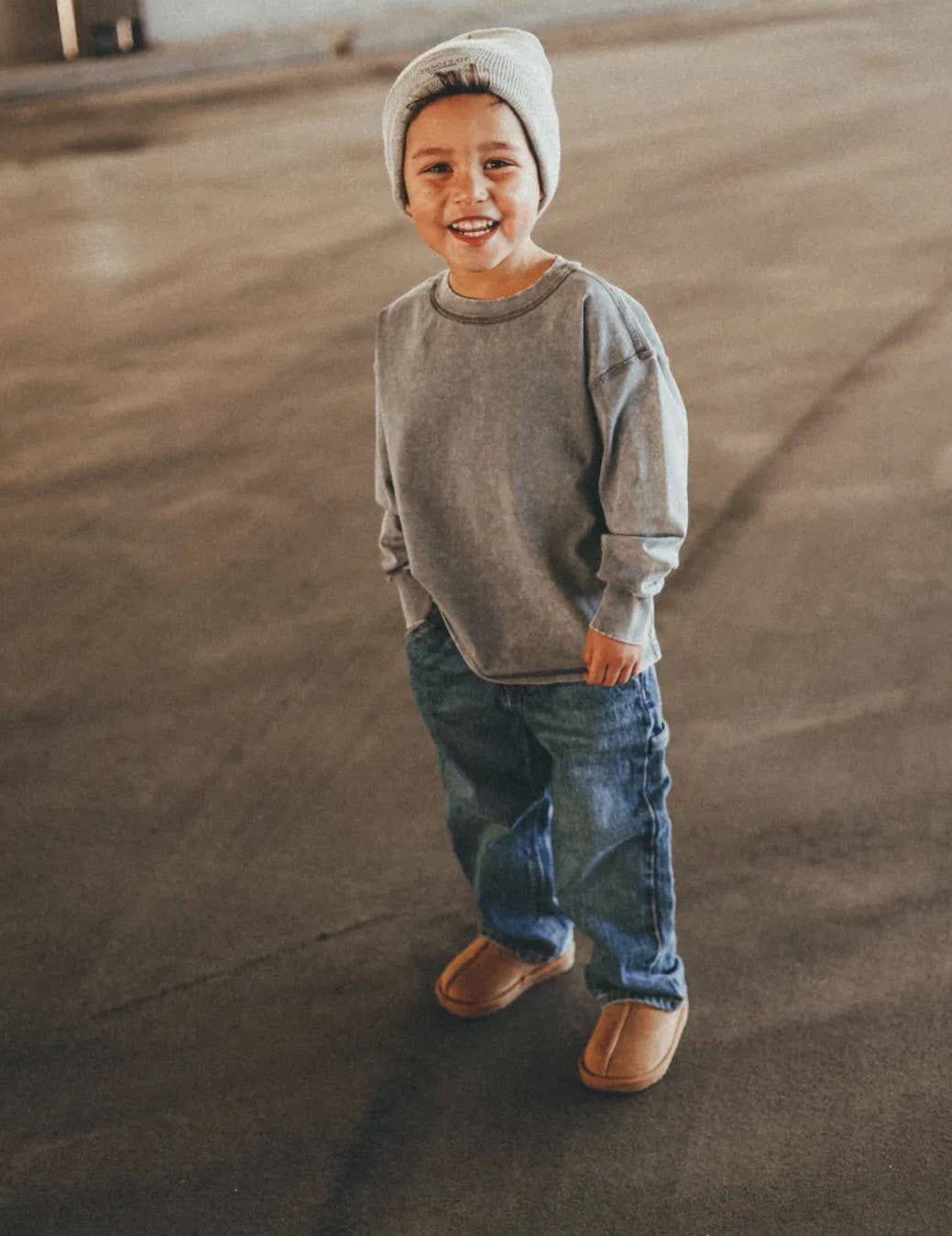 Toddler Sleet Stone-Wash Long Sleeve