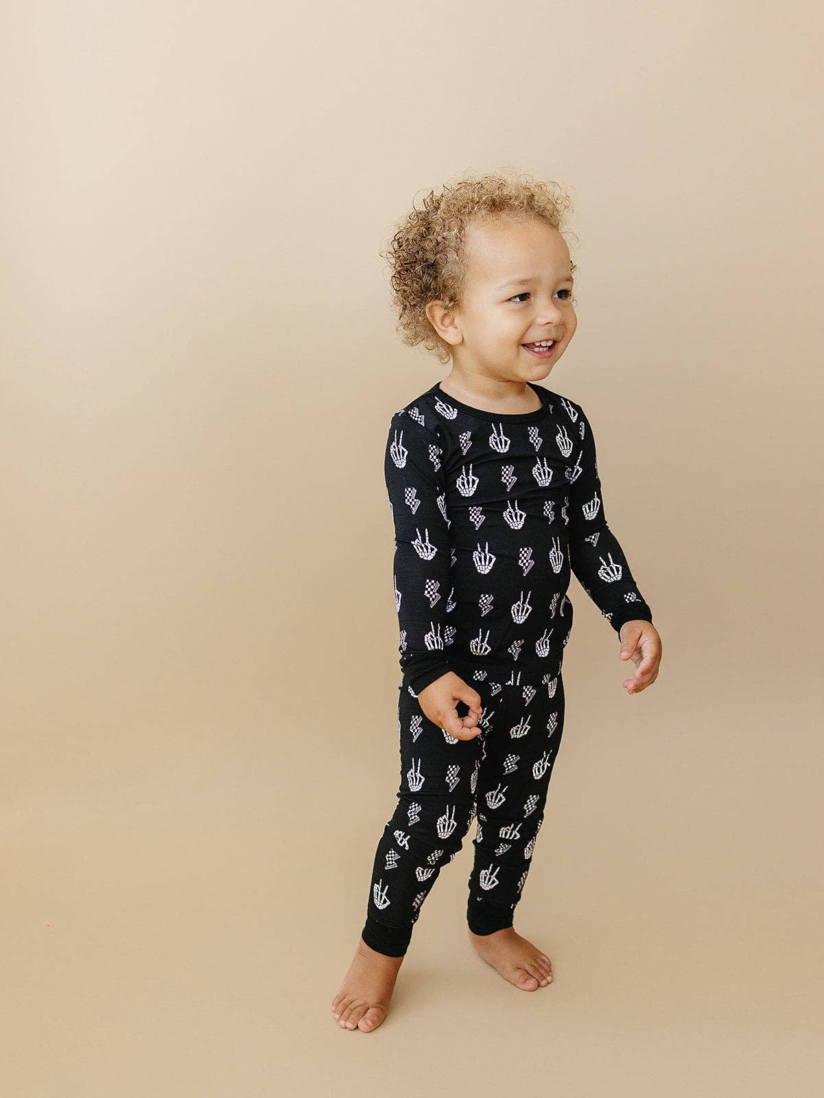 Halloween Bamboo Toddler & Kids Two Piece Set | Skelly Vibes