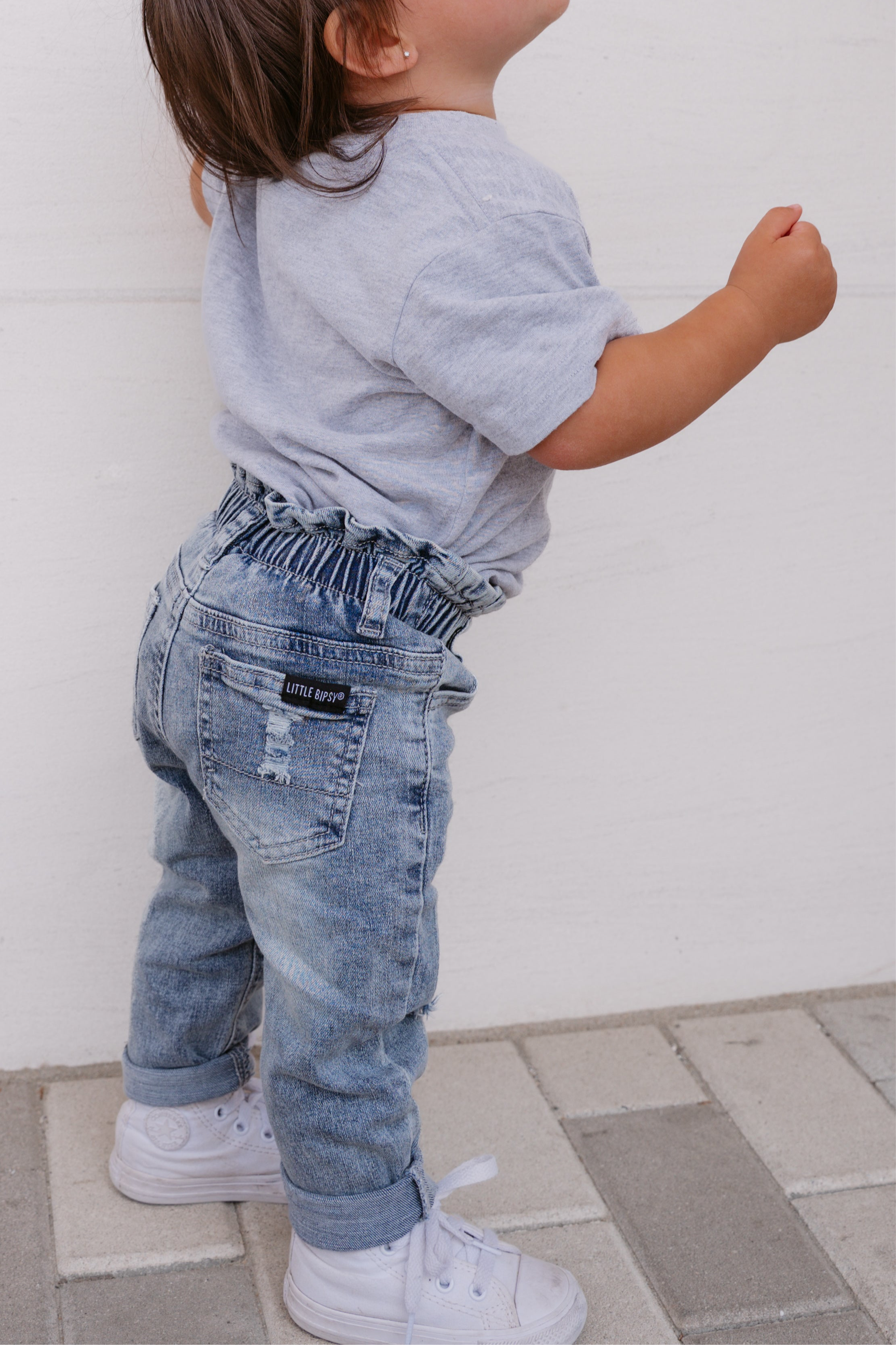 Paperbag Waist Denim - Light Wash