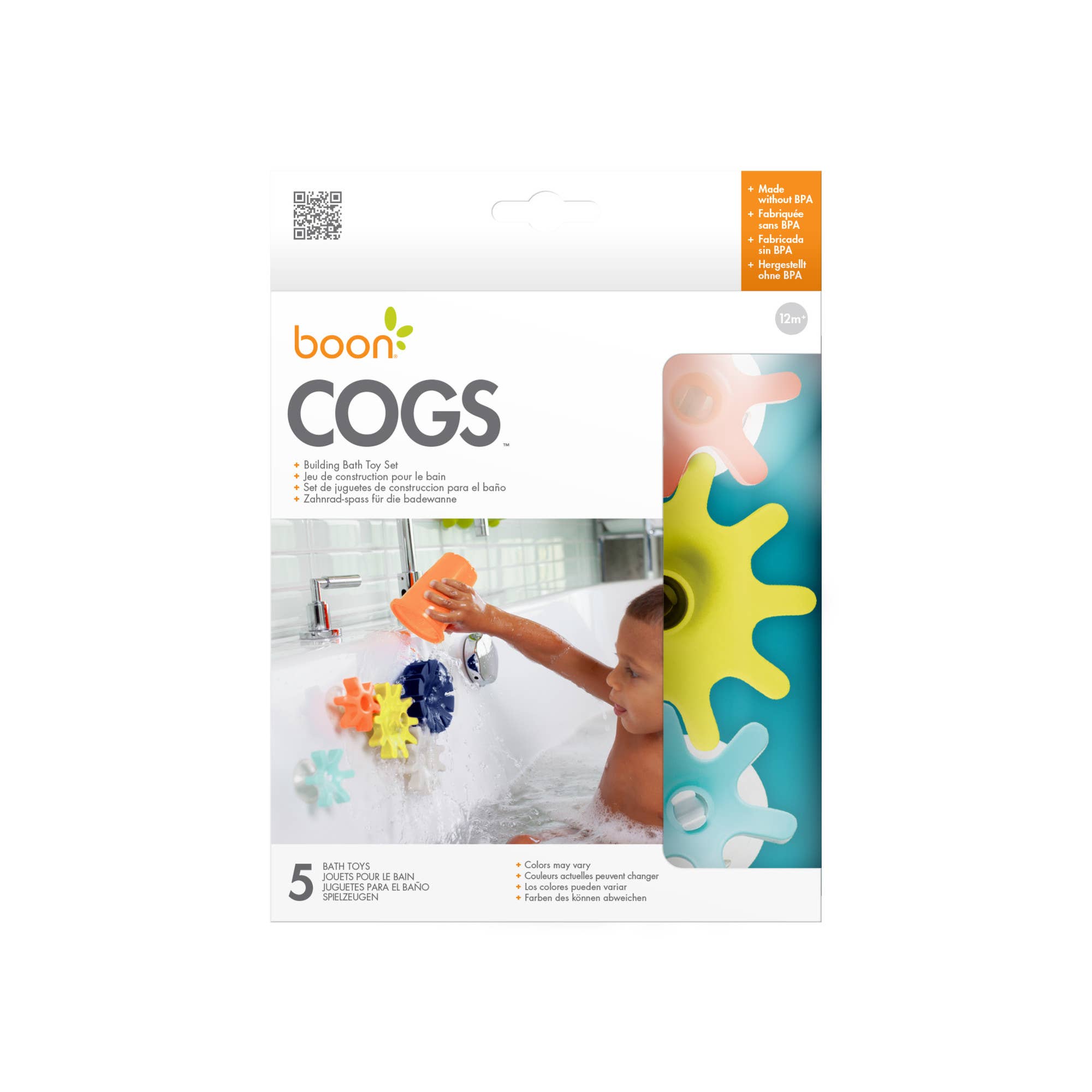 TOMY Boon Cogs Baby Bath Toys - Navy / Yellow