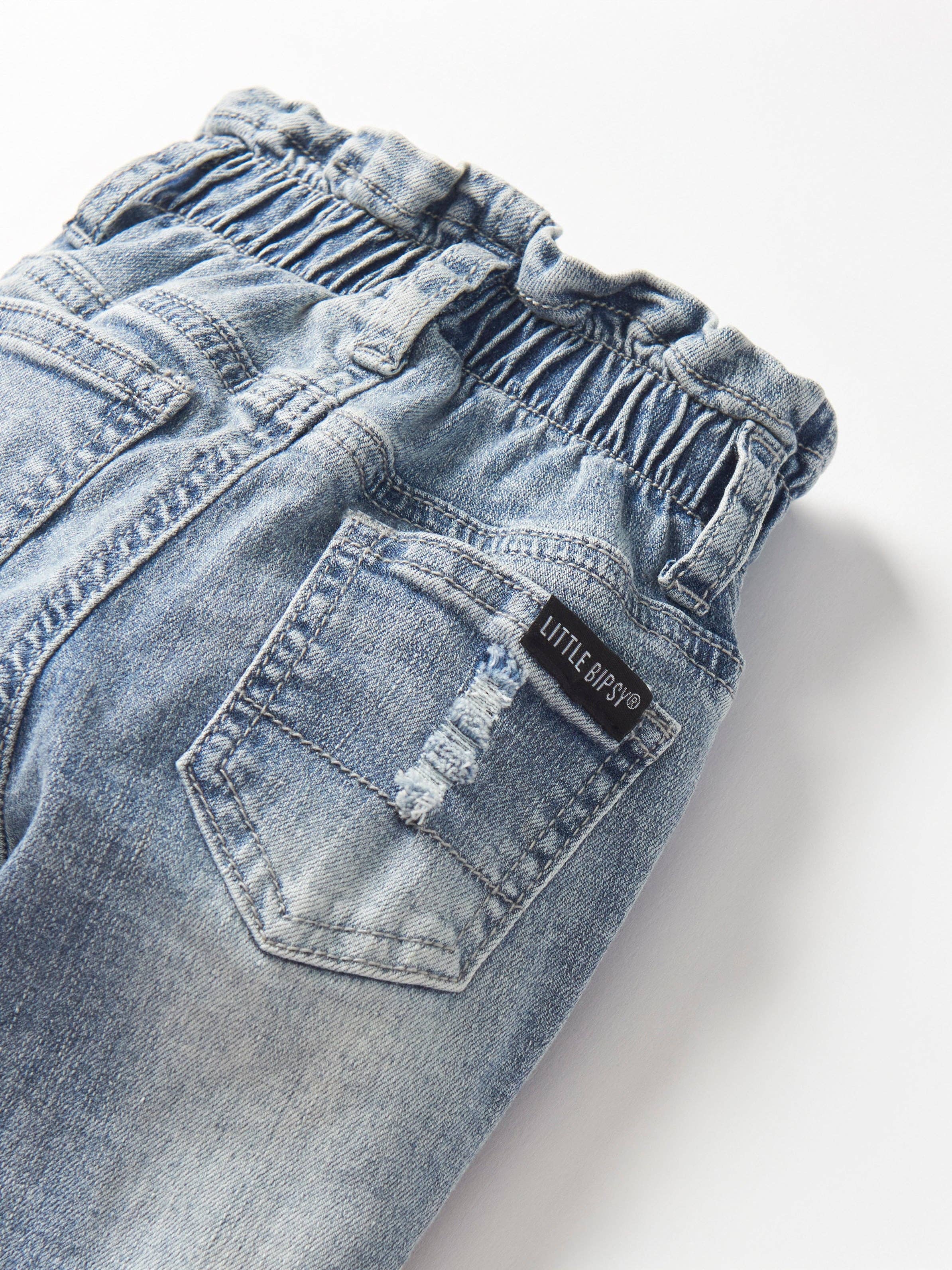 Paperbag Waist Denim - Light Wash