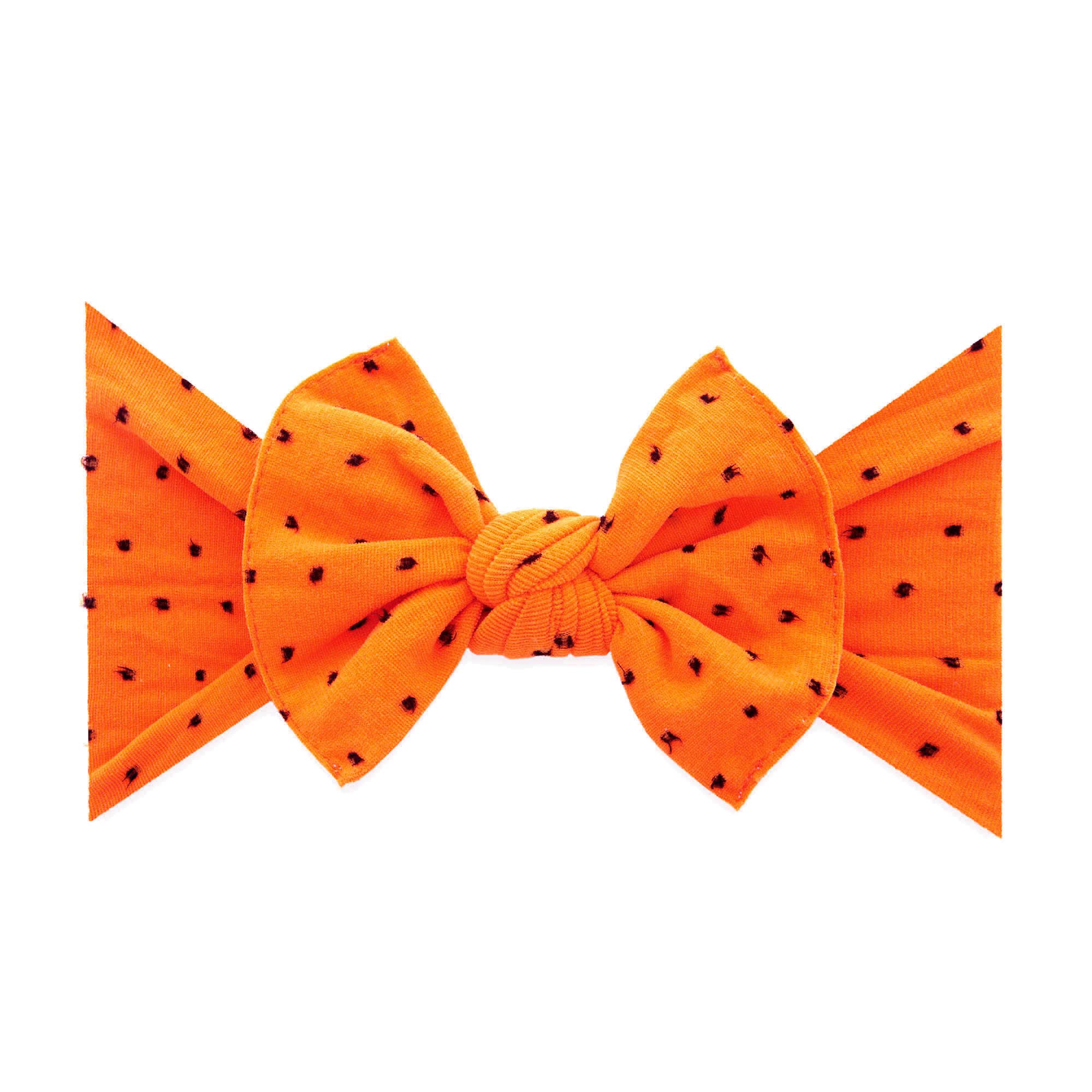 SHABBY DOT KNOT: orange/black dot