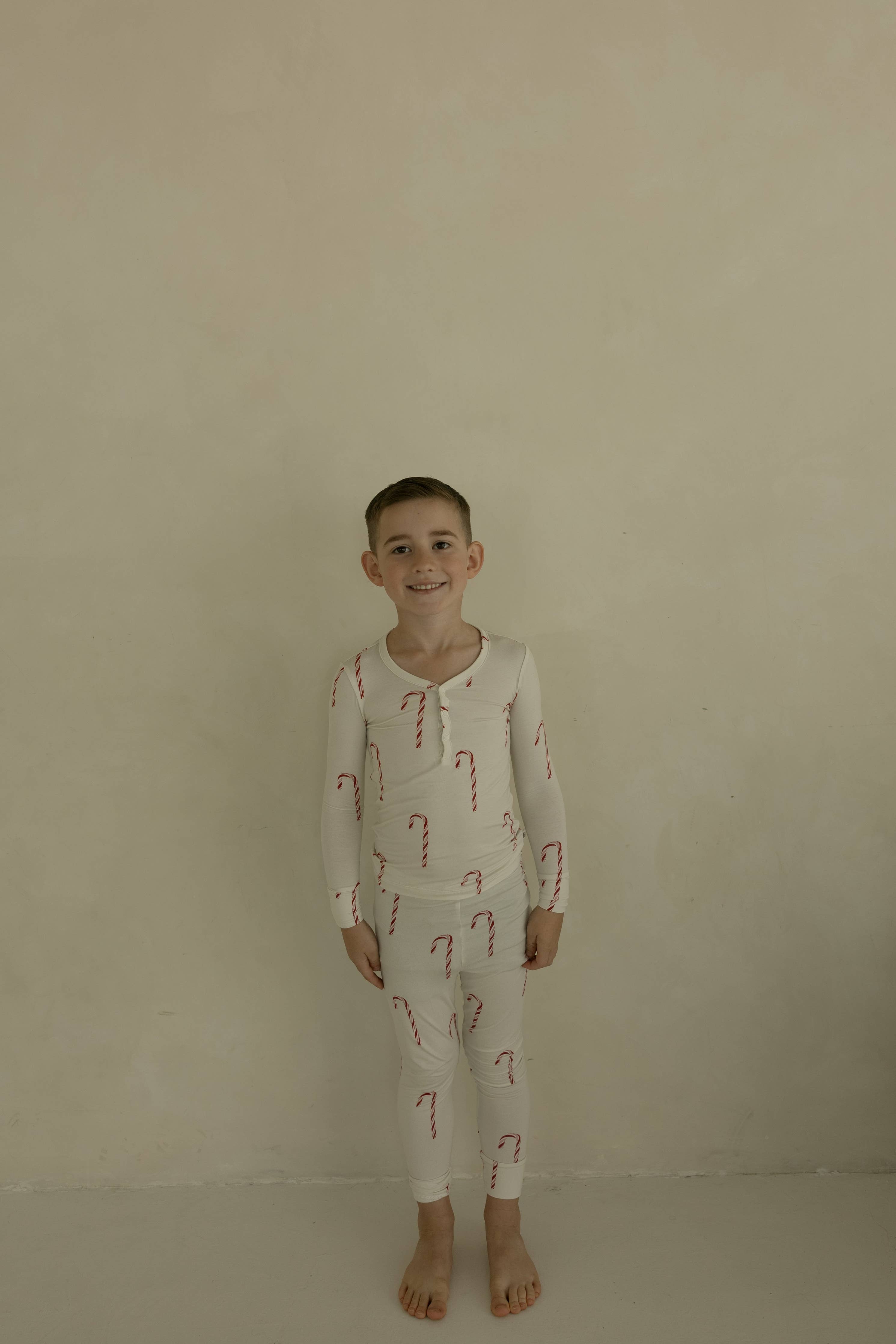 Bamboo Two Piece Pajamas | Candy Cane