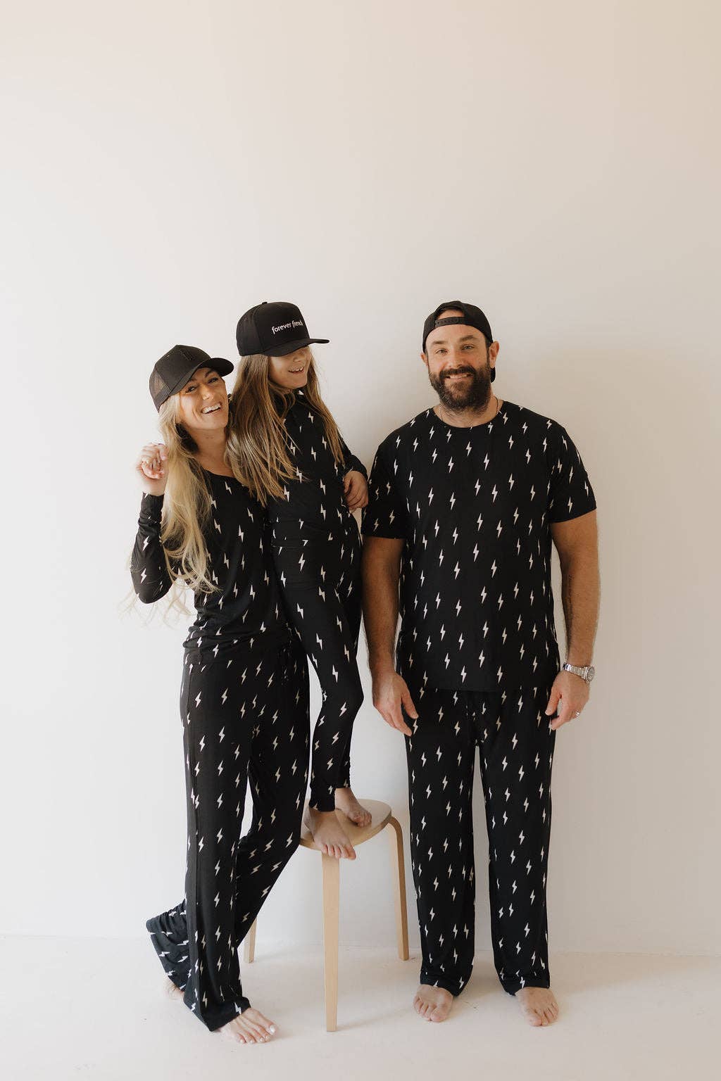 Men's Bamboo Short Sleeve Pajama | Midnight Lightning Bolt