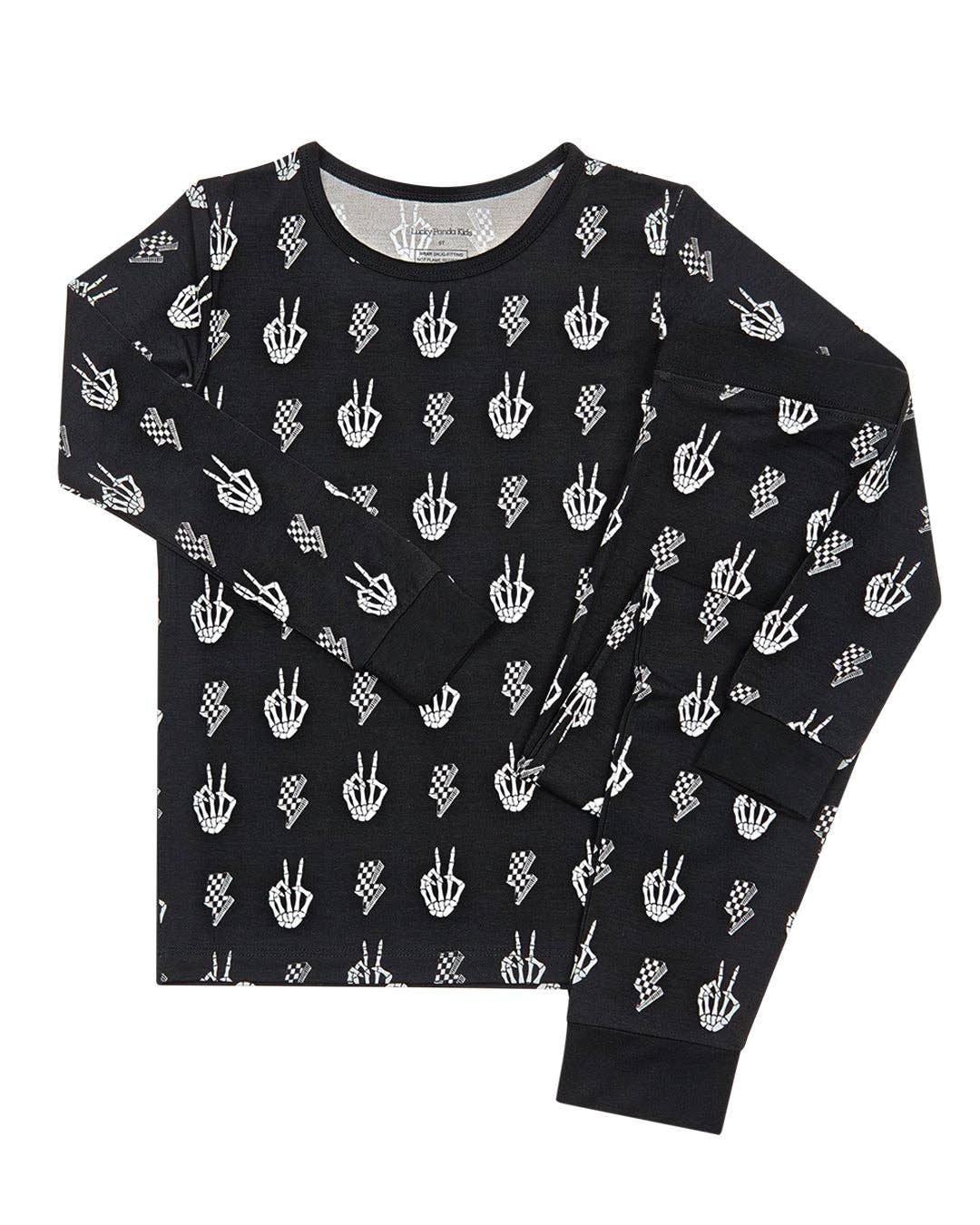 Halloween Bamboo Toddler & Kids Two Piece Set | Skelly Vibes