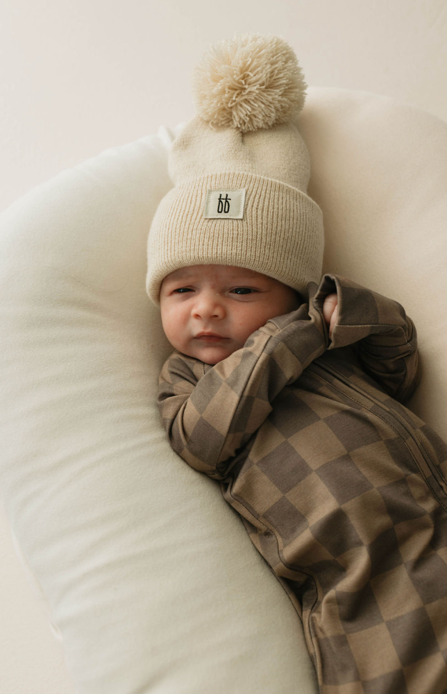 Bamboo Zip Pajamas - Faded Brown