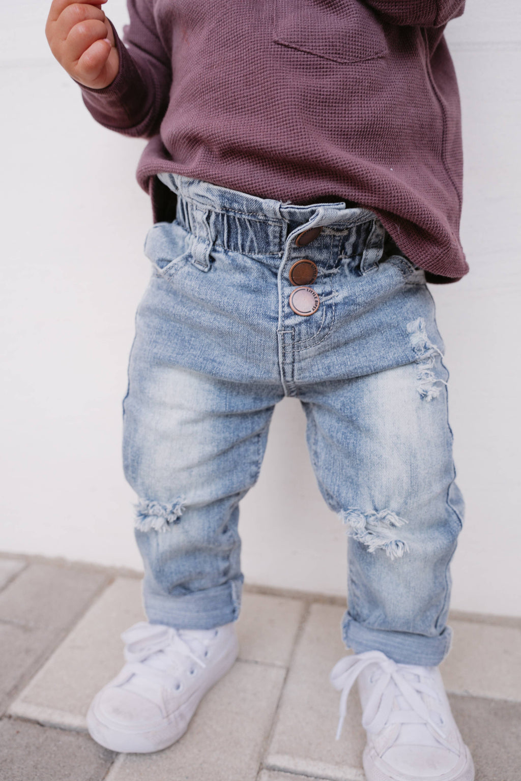 Paperbag Waist Denim - Light Wash