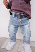 Paperbag Waist Denim - Light Wash