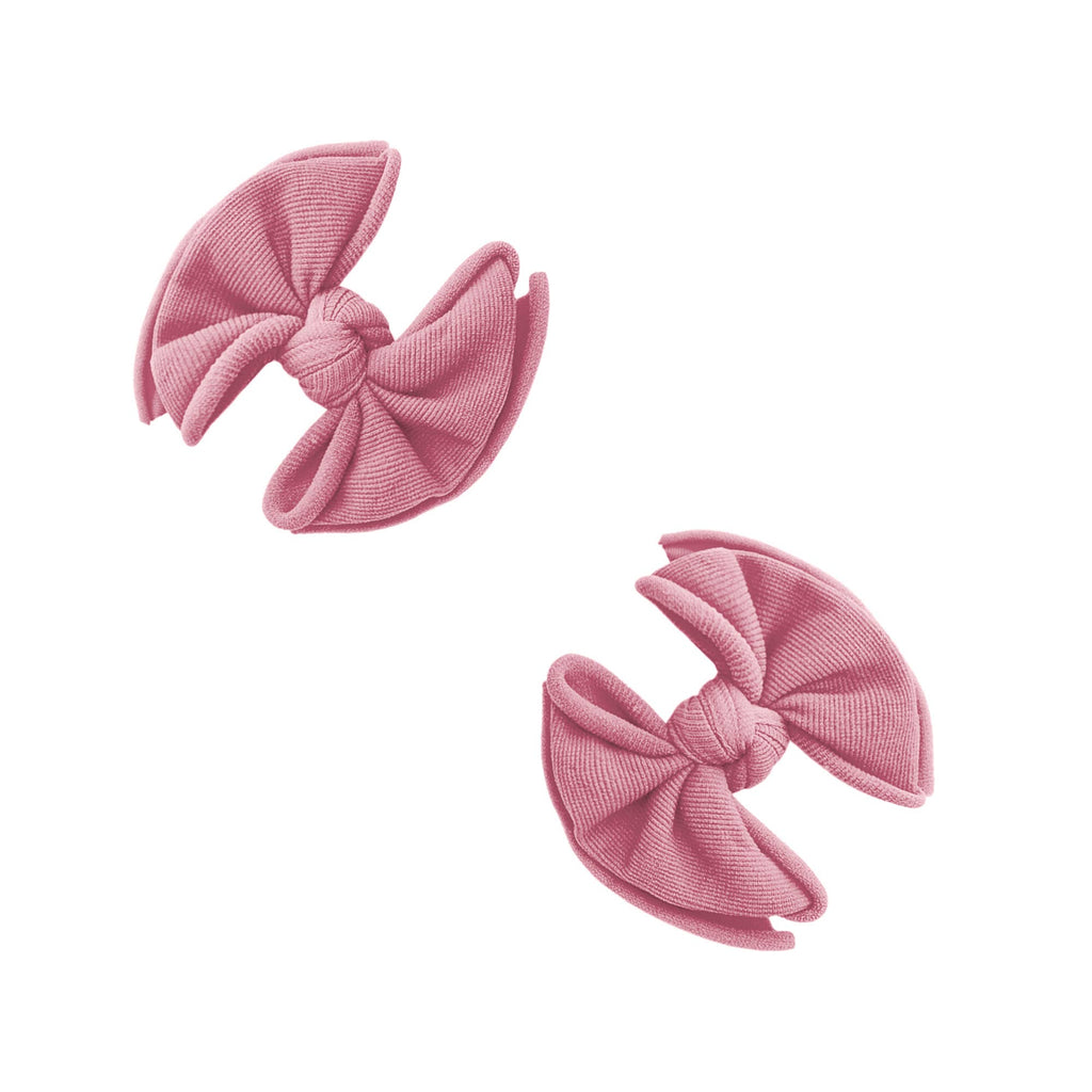 Baby Bling® 2-Pack Baby FAB® Clips soft nylon bow hair clips: Black