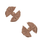 Baby Bling® 2-Pack Baby FAB® Clips soft nylon bow hair clips: Black
