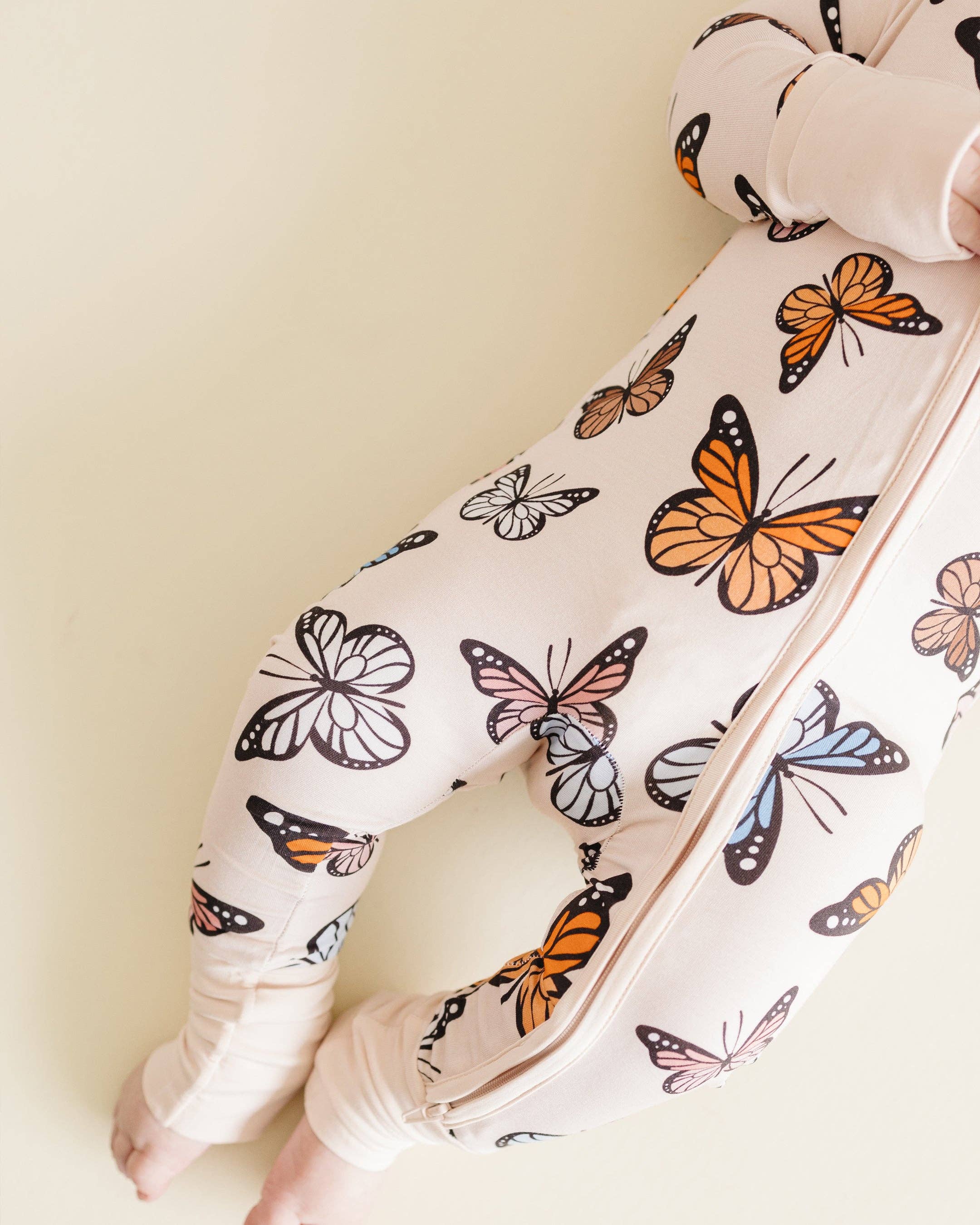Bamboo Baby Zip Romper | Butterflies