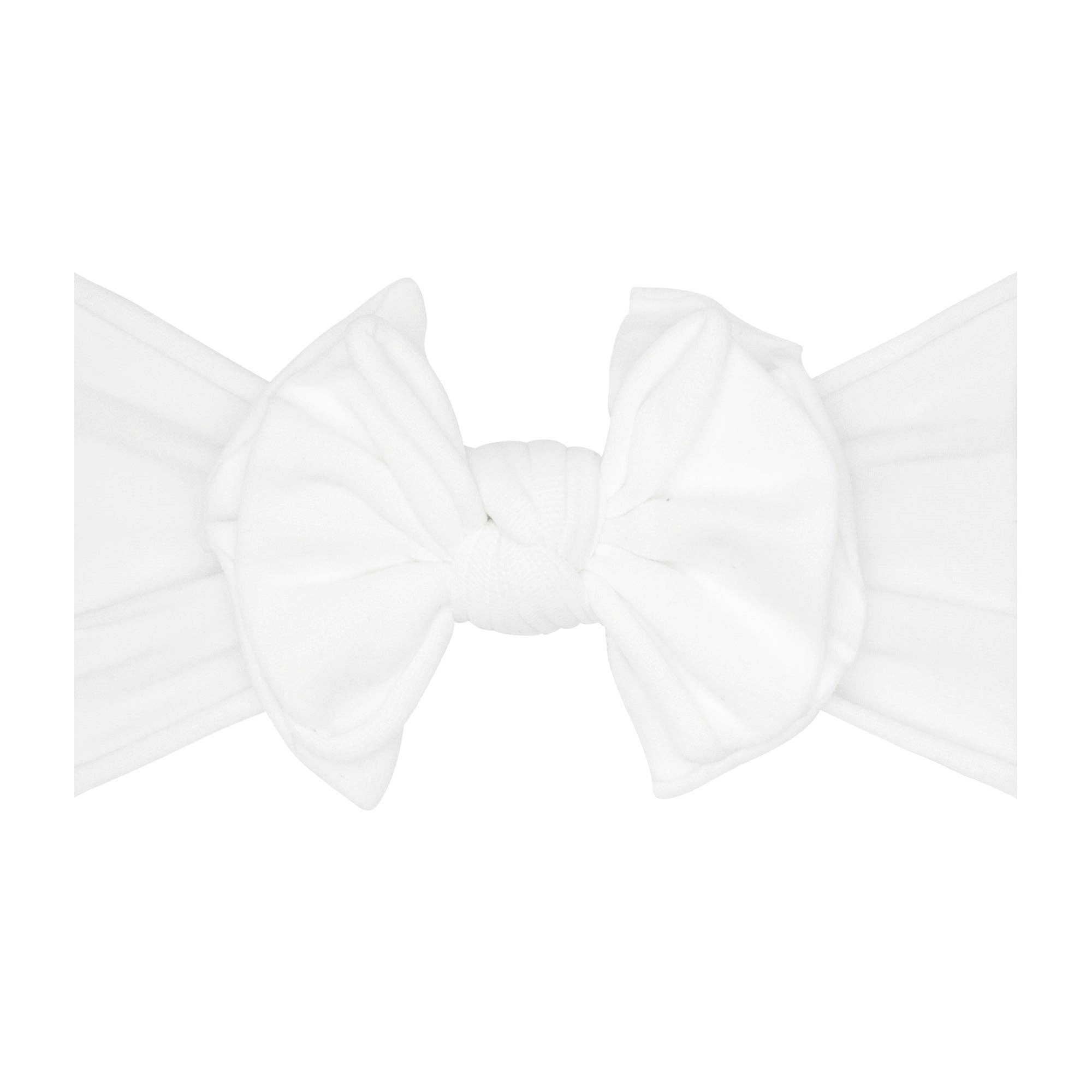 Baby Bling® FAB-BOW-LOUS® soft nylon bow headband: Ivory