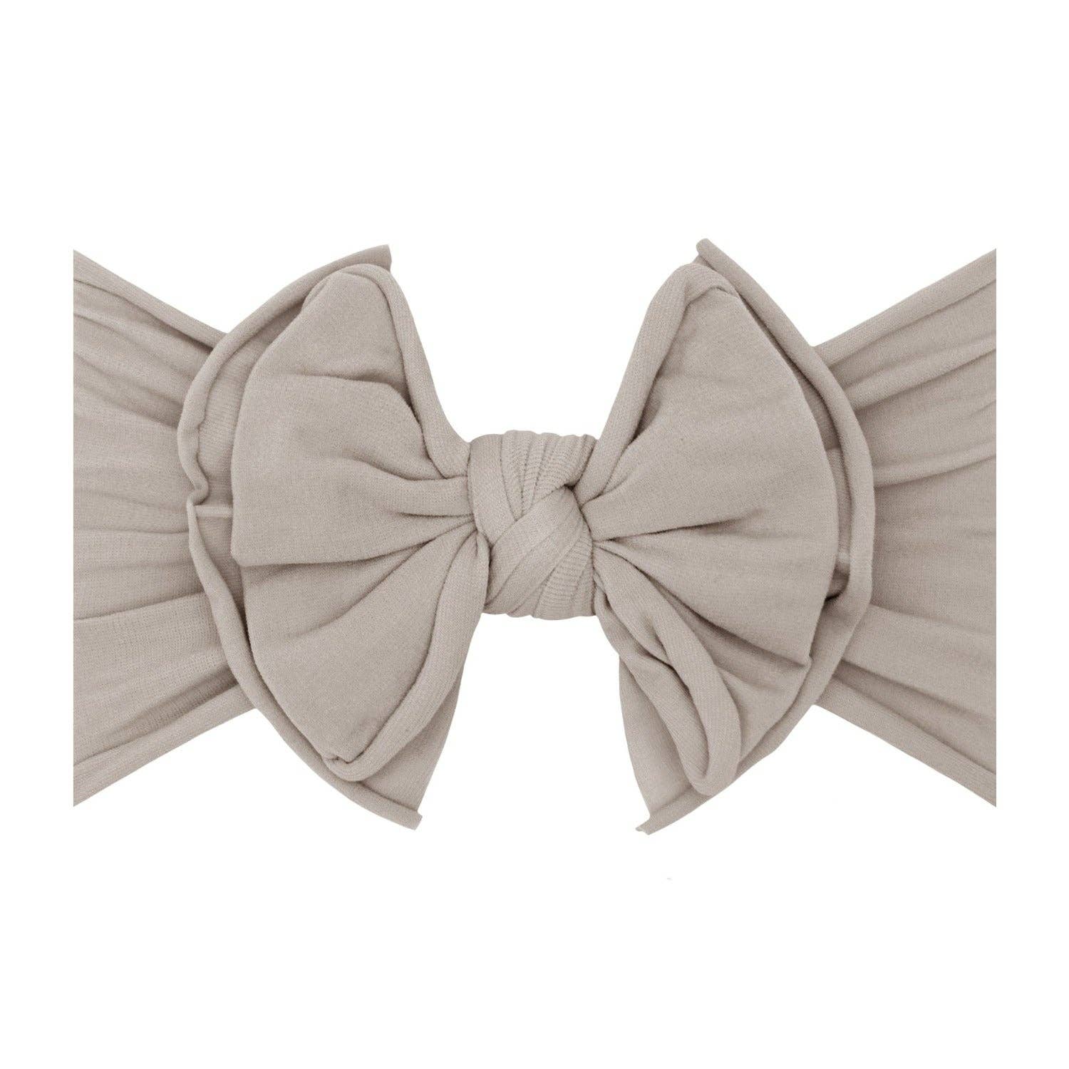 Baby Bling® FAB-BOW-LOUS® soft nylon bow headband: Ivory