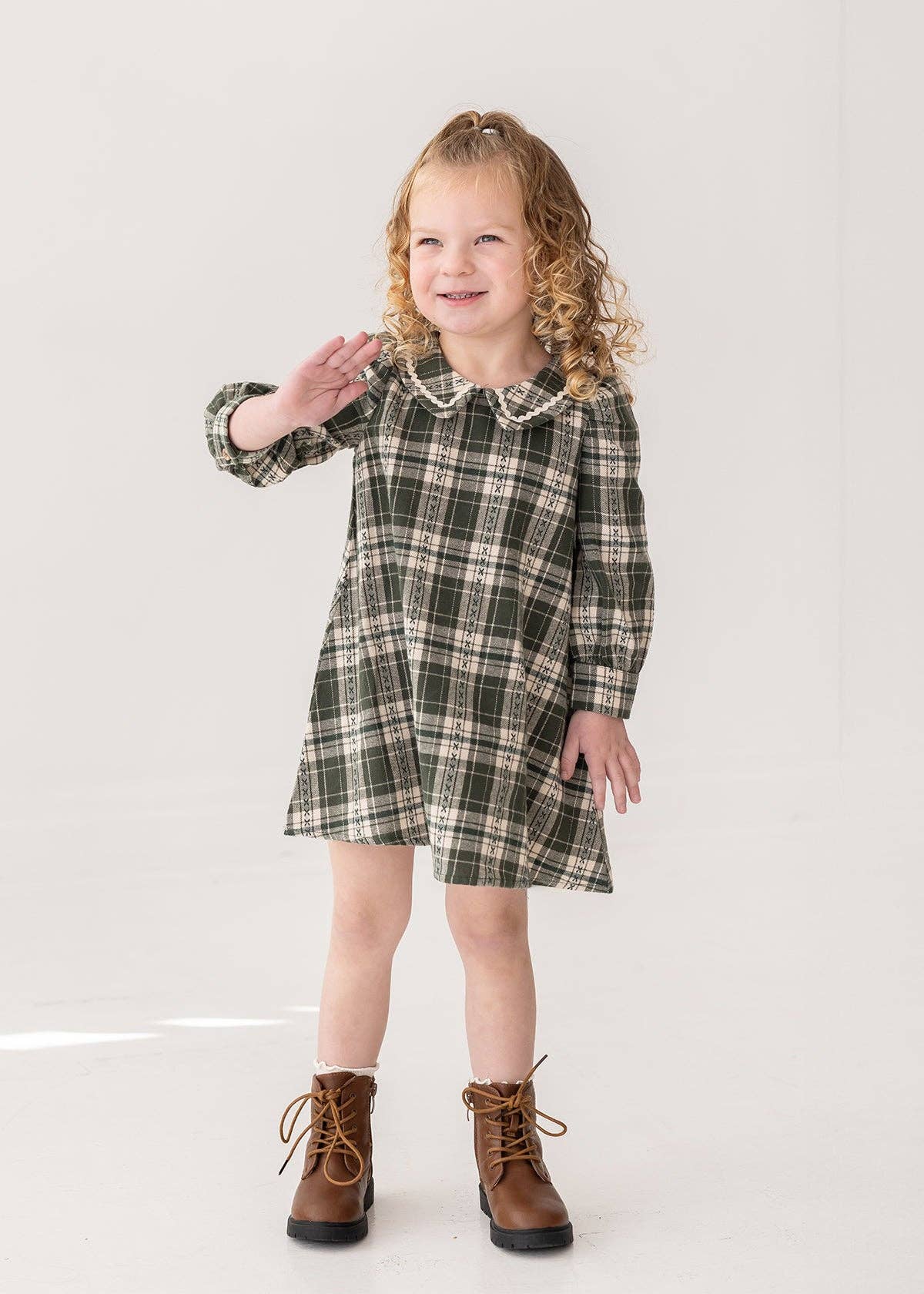 Plaid & Pine Dress: Green