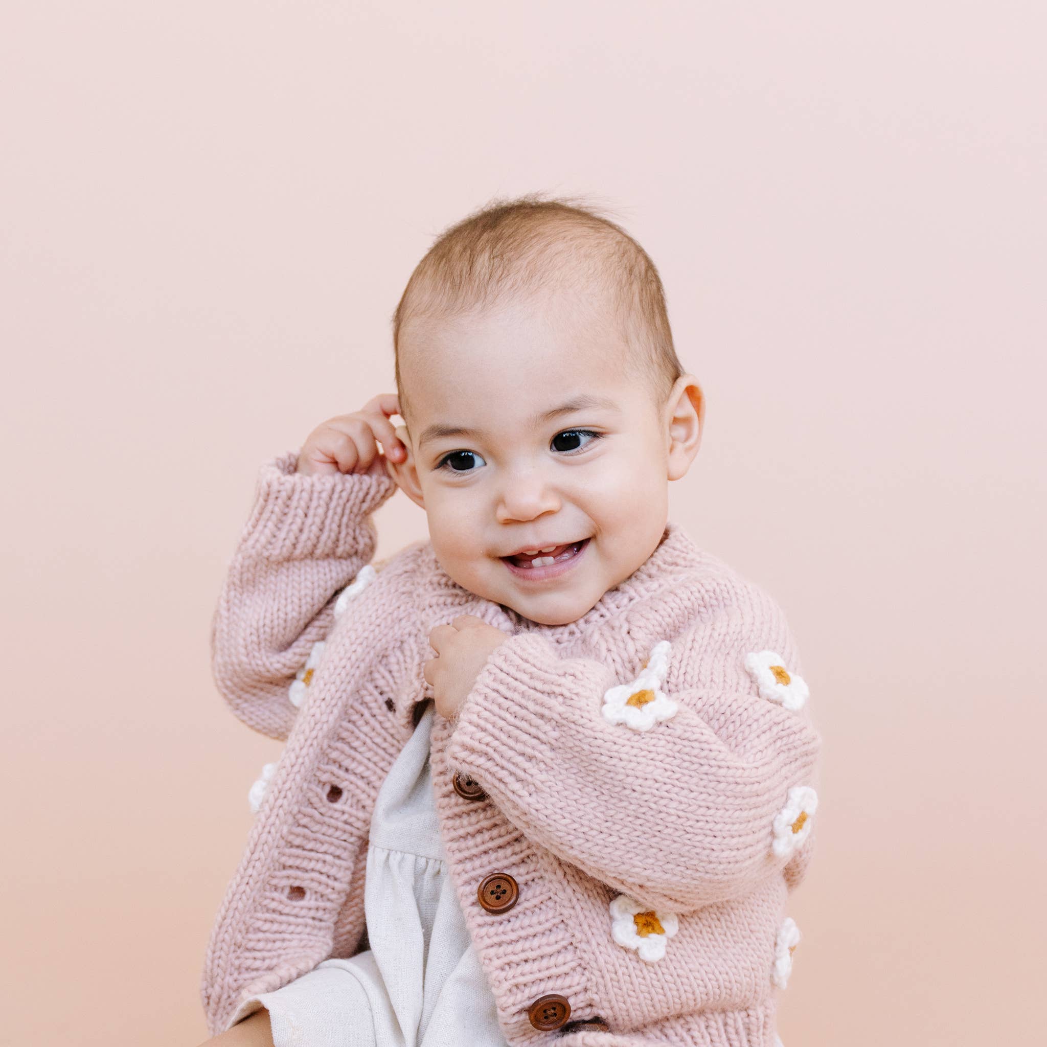 Flower Cardigan - Blush