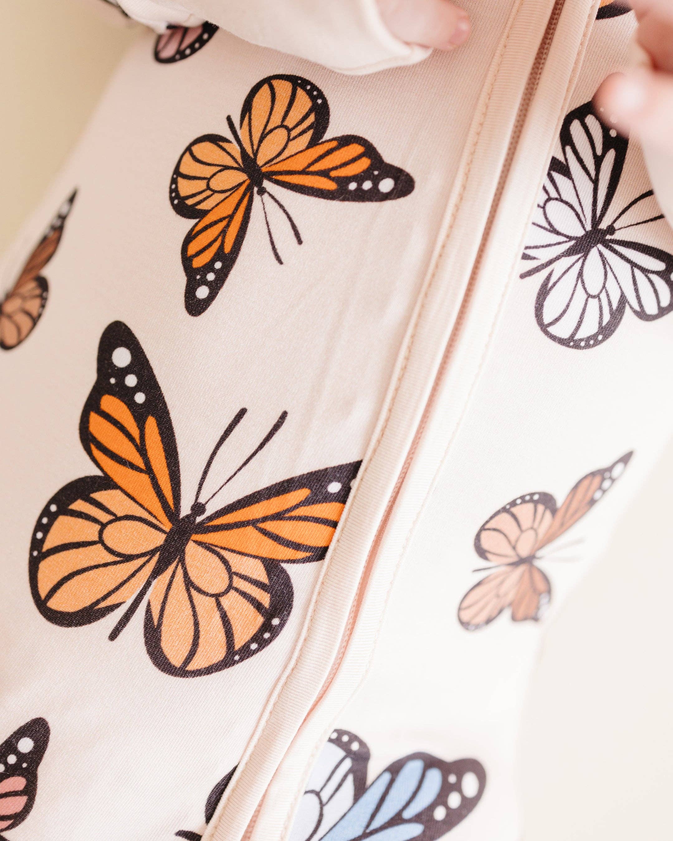 Bamboo Baby Zip Romper | Butterflies