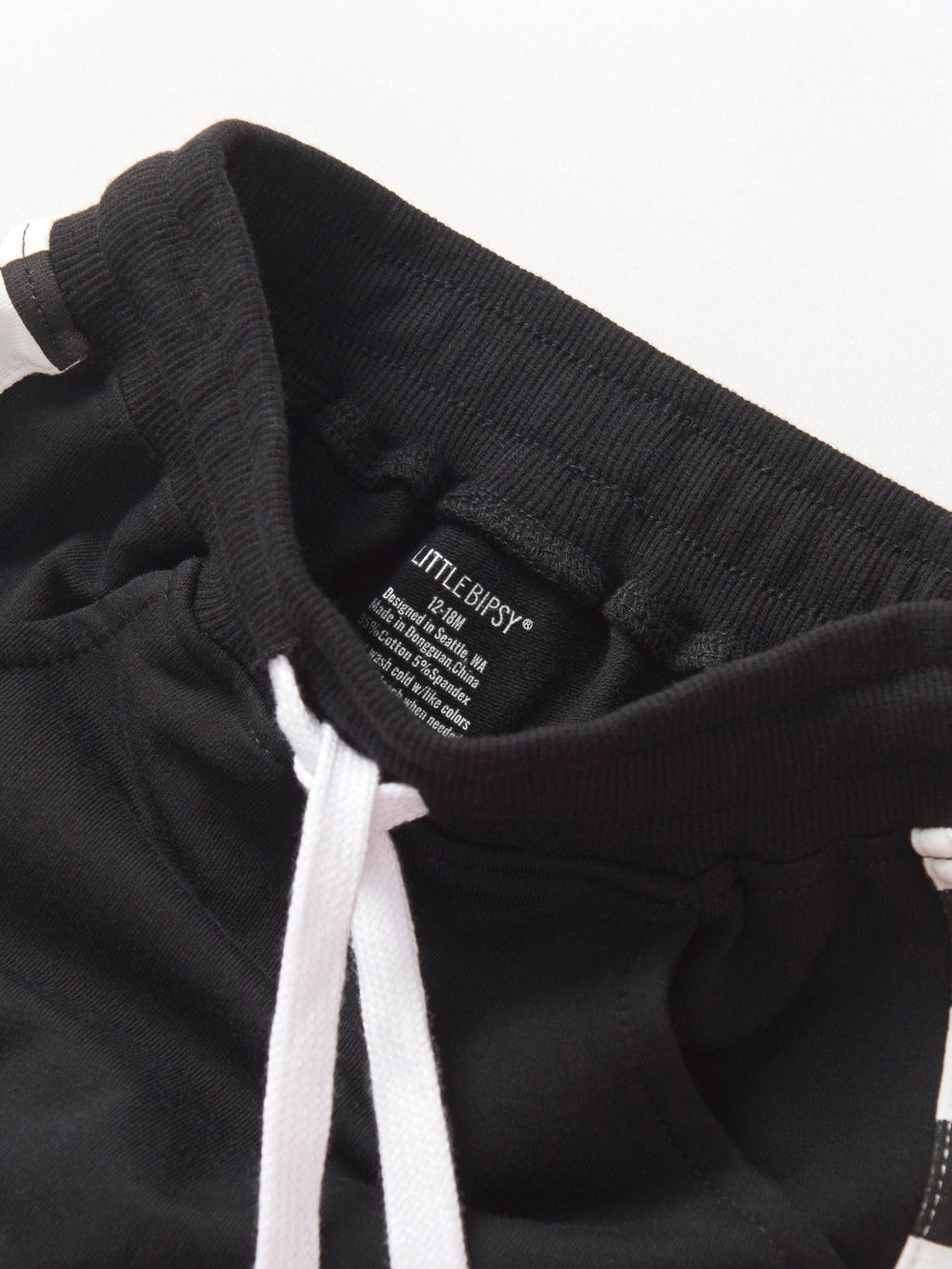 Side Checkered Jogger - Black