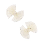 Baby Bling® 2-Pack Tulle Baby FAB® hair bow clips: Pleated Blush