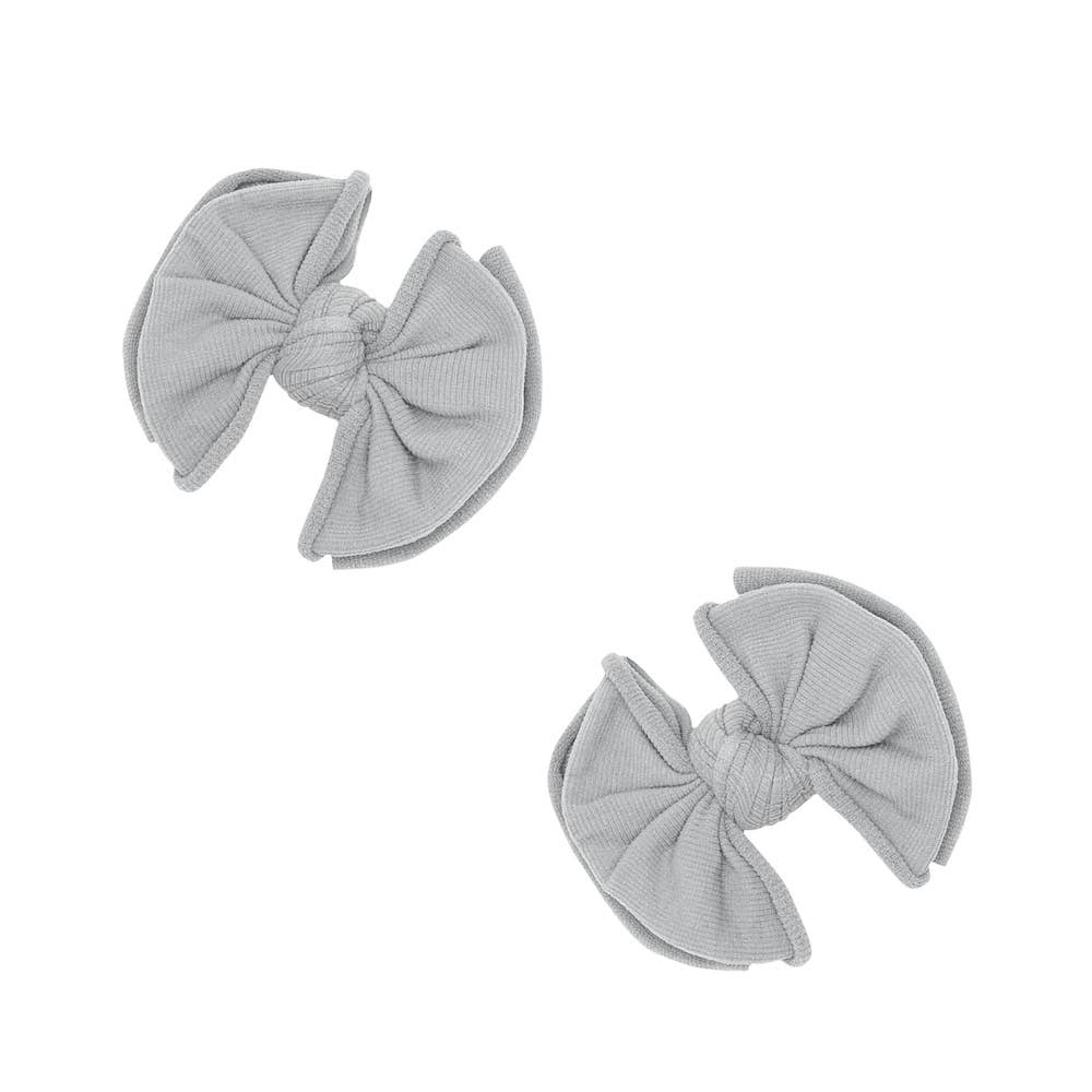 Baby Bling® 2-Pack Baby FAB® Clips soft nylon bow hair clips: Pink