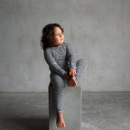 Midnight Stripe | Ribbed Bamboo Two Piece Set