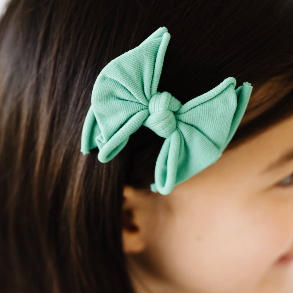 Baby Bling® 2-Pack Baby FAB® Clips soft nylon bow hair clips: Black