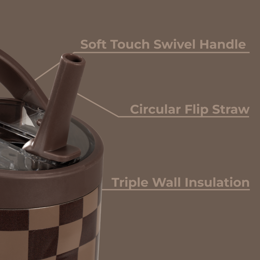 Autumn Checkers HydroJug 32 oz Sport Water Bottle