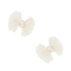 Baby Bling® 2-Pack Tulle Baby FAB® hair bow clips: Pleated Blush