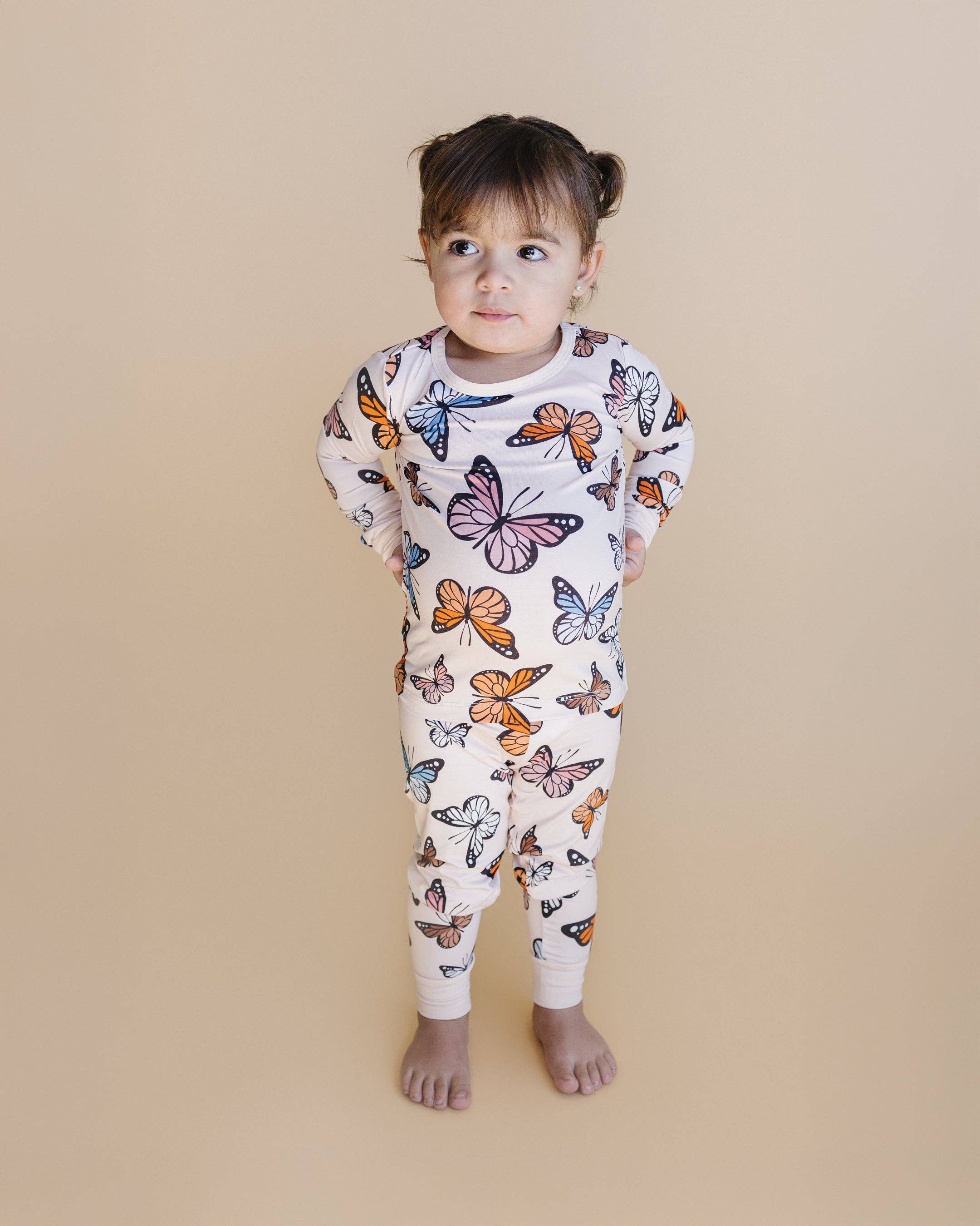 Bamboo Toddler & Kids Two Piece Set - Butterflies