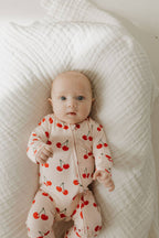 Bamboo Zip Pajamas: Cherry
